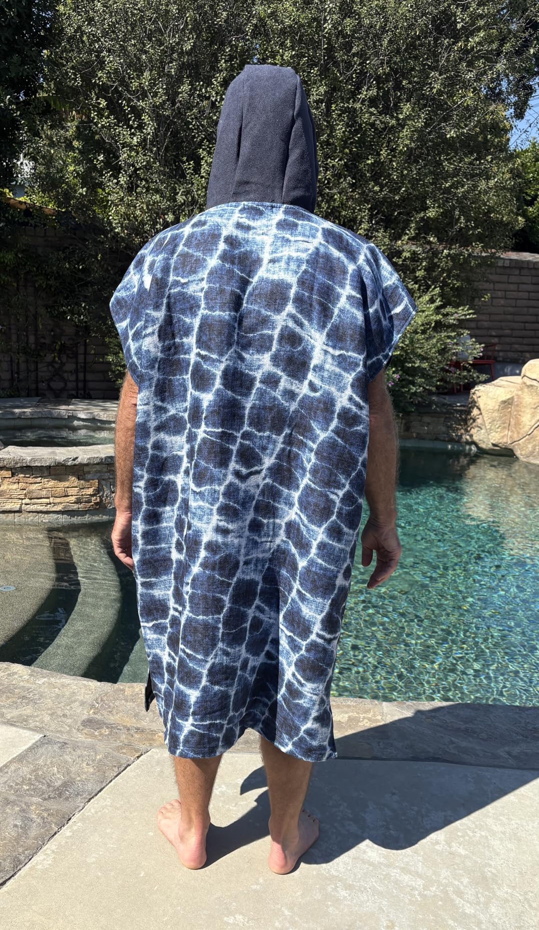 Nomadix Changing Poncho - Quick Dry & Absorbent Hooded Surf & Swim Poncho - Sewn Sides for Private Changing - Front Pocket Storage - Made from Post-Consumer Recycled Materials - Customer Photo 2