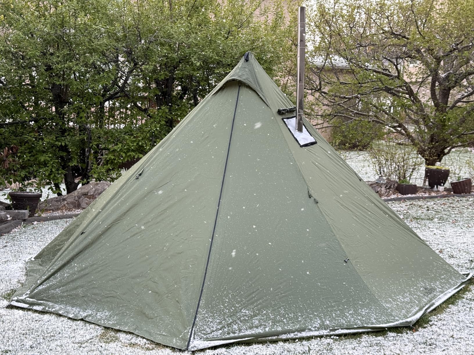Longeek 2-4 Person Camping Tent 4 Seasons Backpacking Ultralight Easy Up Hot Teepee - Customer Photo 1