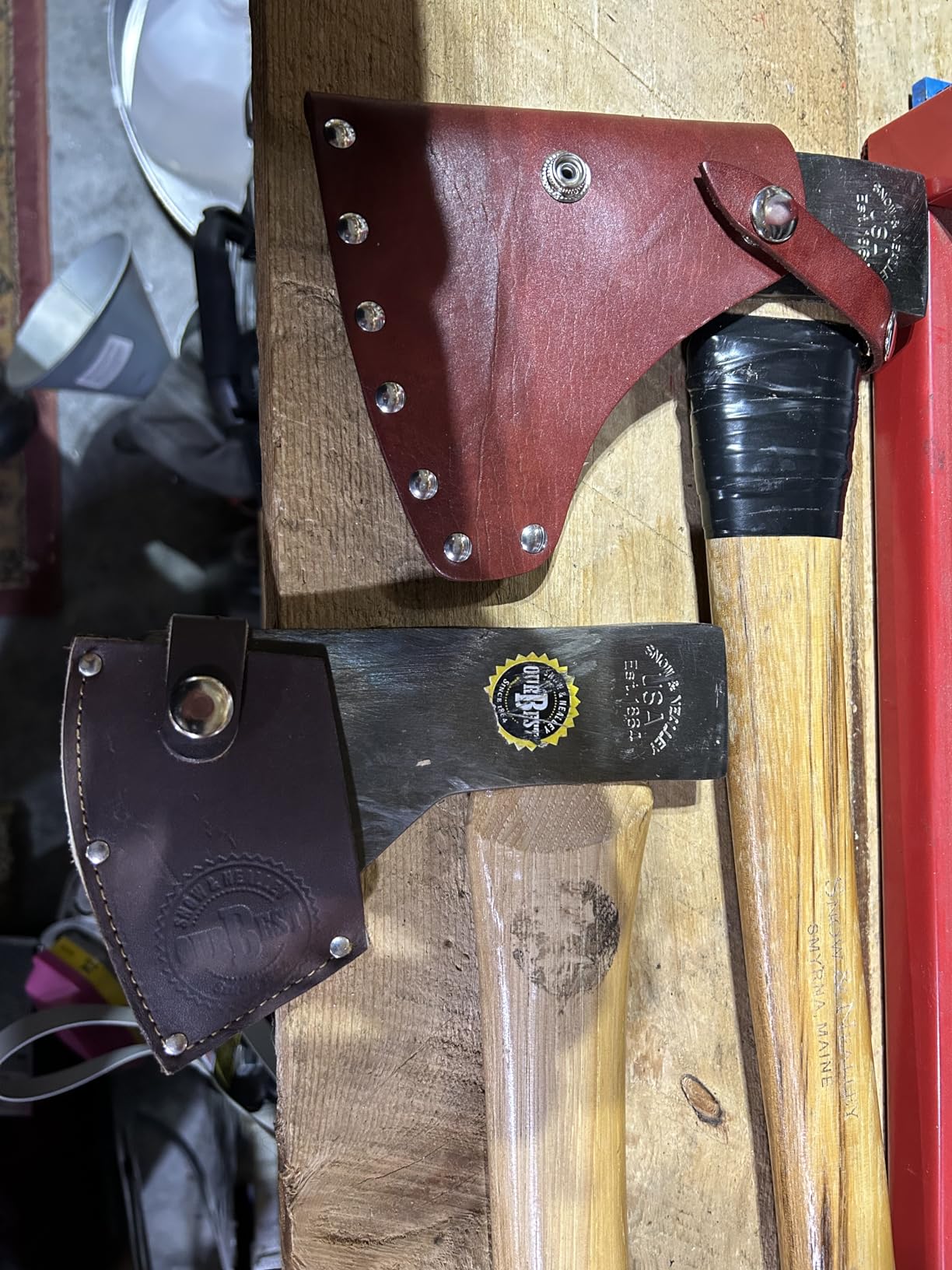 Kyien Leather Hatchet Axe Sheath Protector Tool - Head Cover with Leather - Customer Photo 2