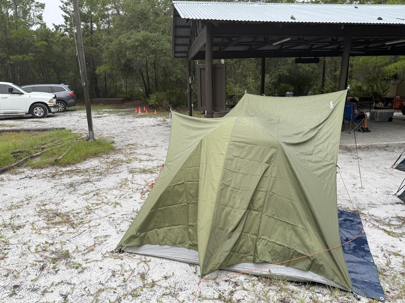 Unigear Hexagon Hammock Rain Fly,15x14FT/12x10FT Multifunctional Waterproof Camping Tarp,Lightweight and Compact Tent Tarp for Backpacking, Hiking, Traveling - Customer Photo 1