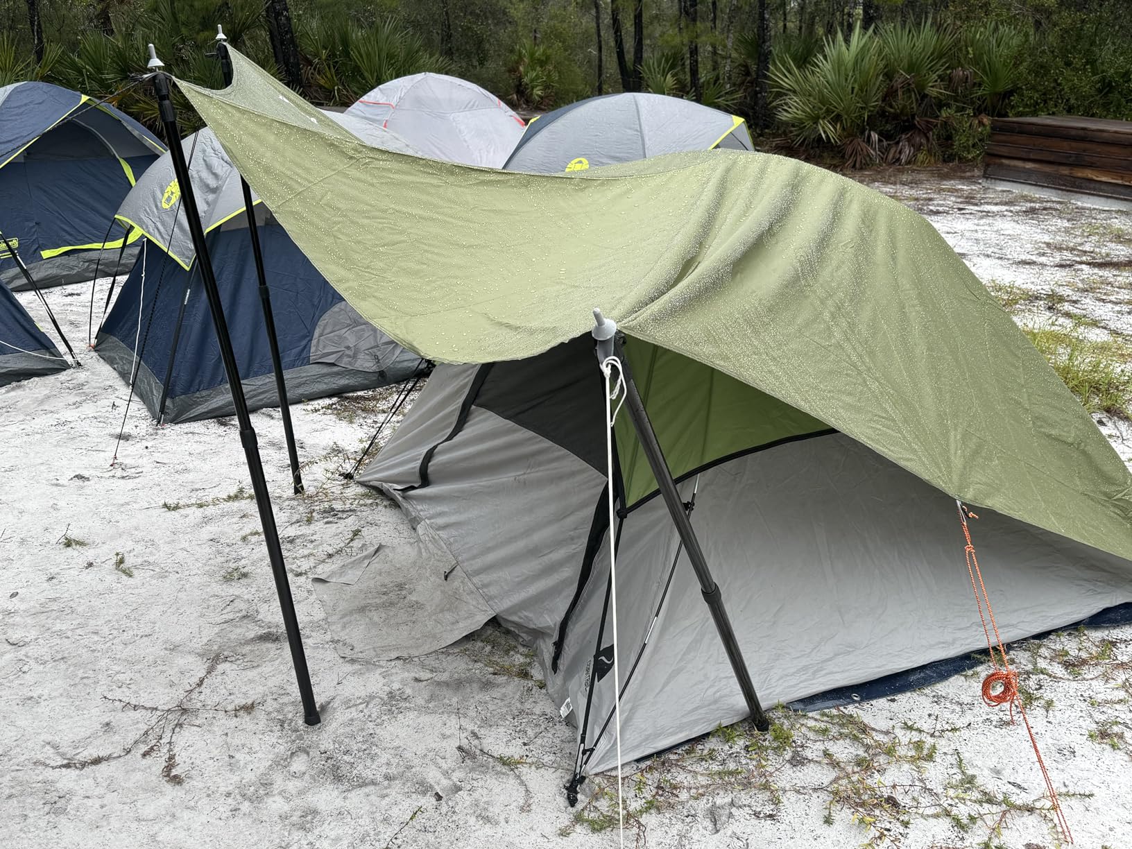 Unigear Hexagon Hammock Rain Fly,15x14FT/12x10FT Multifunctional Waterproof Camping Tarp,Lightweight and Compact Tent Tarp for Backpacking, Hiking, Traveling - Customer Photo 2