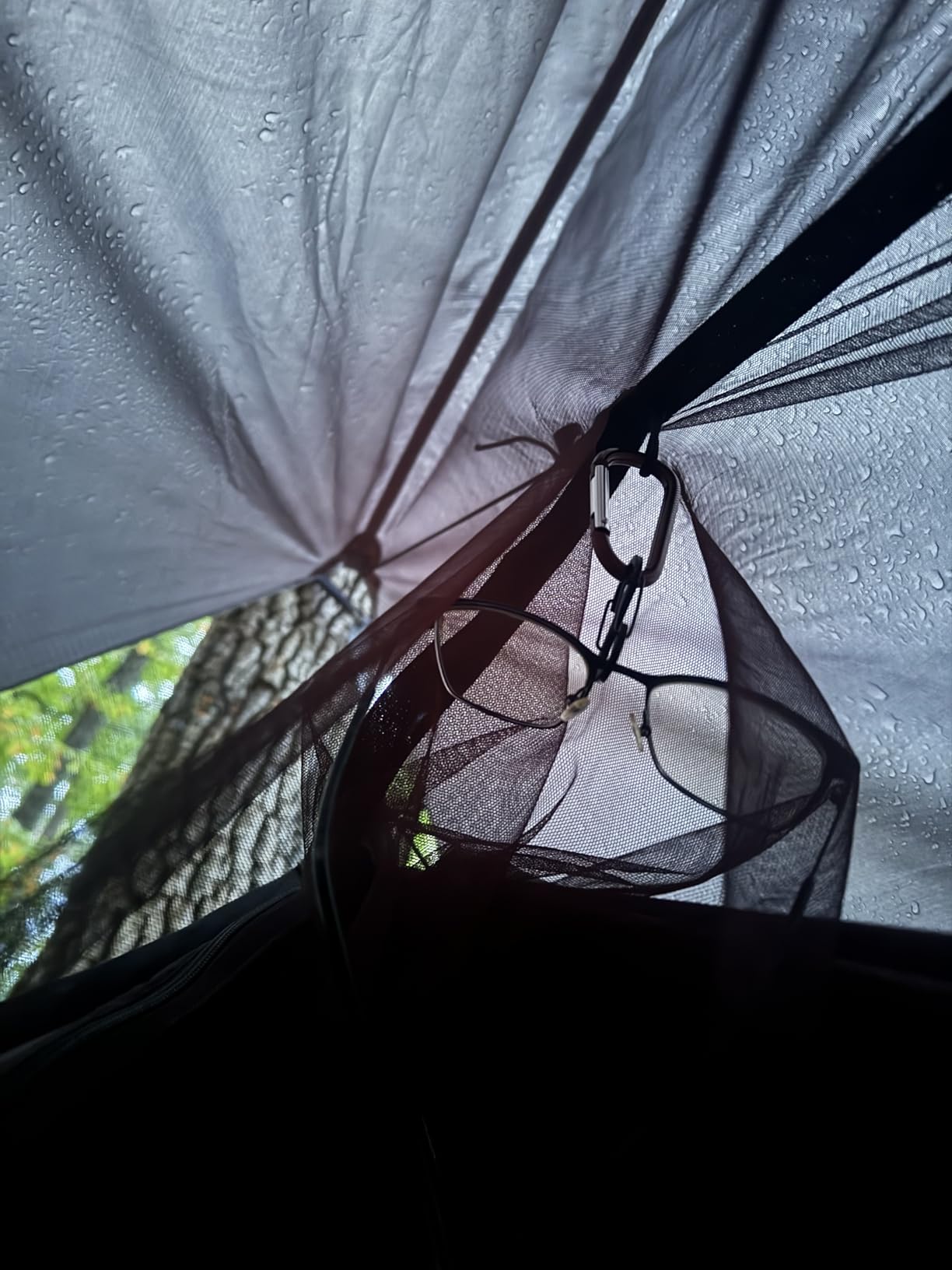 Sunyear Hammock Camping with Rain Fly Tarp and Net, Portable Camping Hammock Double Tree Hammock Outdoor Indoor Backpacking Travel & Survival, 2 Tree Straps,100% Waterproof - Customer Photo 2