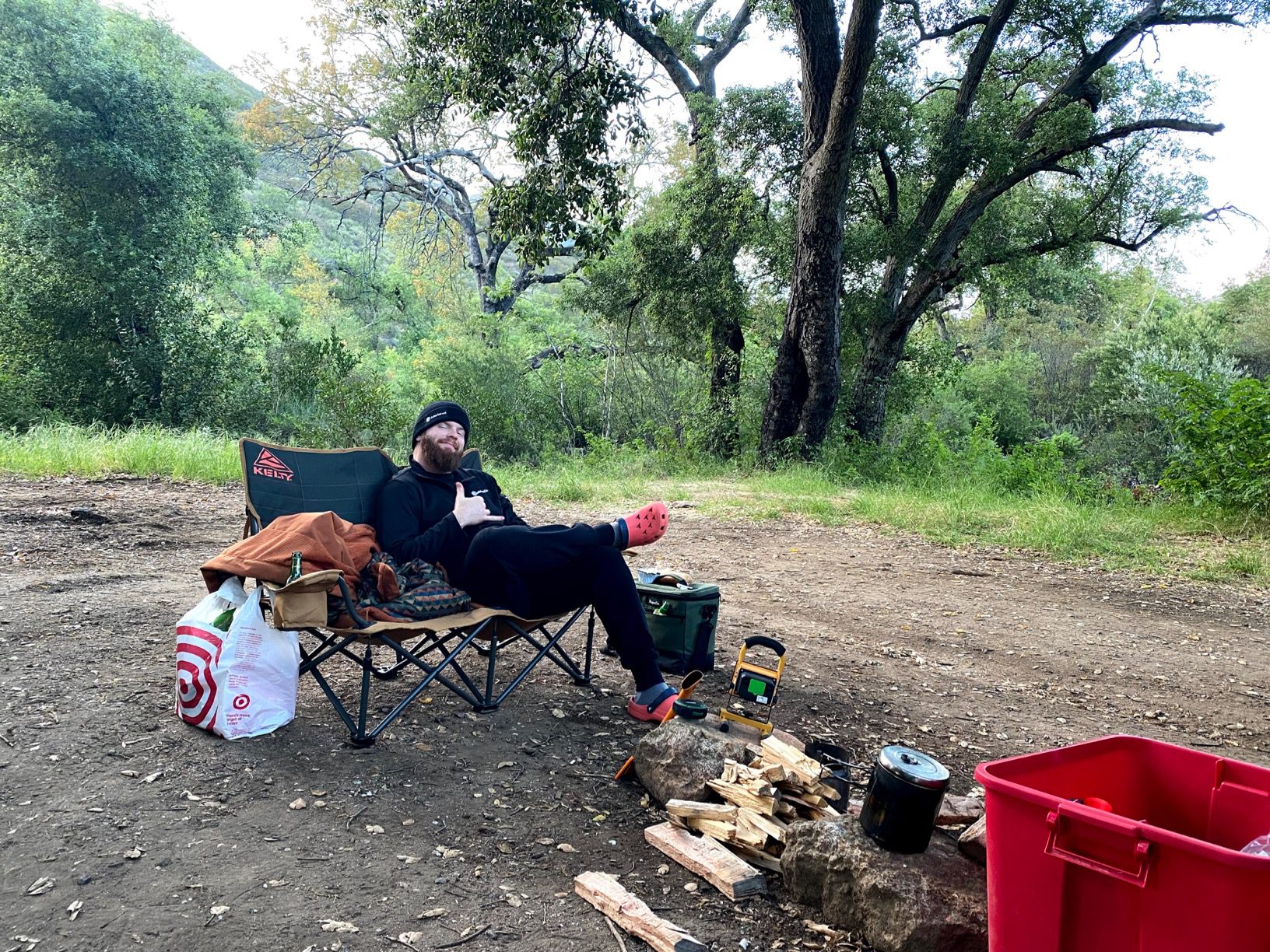 Kelty Low Loveseat Oversized 2-Person Heavy Duty Folding Camp Chair, Double Seat for Soccer Games, Tailgating, Beach Days (Low Height/Dark Shadow) - Customer Photo 2