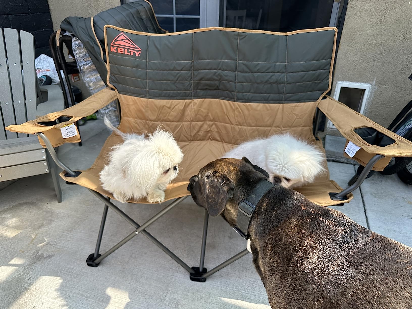 Kelty Low Loveseat Oversized 2-Person Heavy Duty Folding Camp Chair, Double Seat for Soccer Games, Tailgating, Beach Days (Low Height/Dark Shadow) - Customer Photo 4