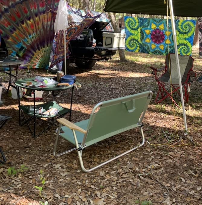 Coleman Living Collection Premium Outdoor Bench, Lightweight Folding Bench Seats 2 People, Supports up to 450lbs, Great for Patio, Yard, Deck, Campsite, Tailgate, & More - Customer Photo 1