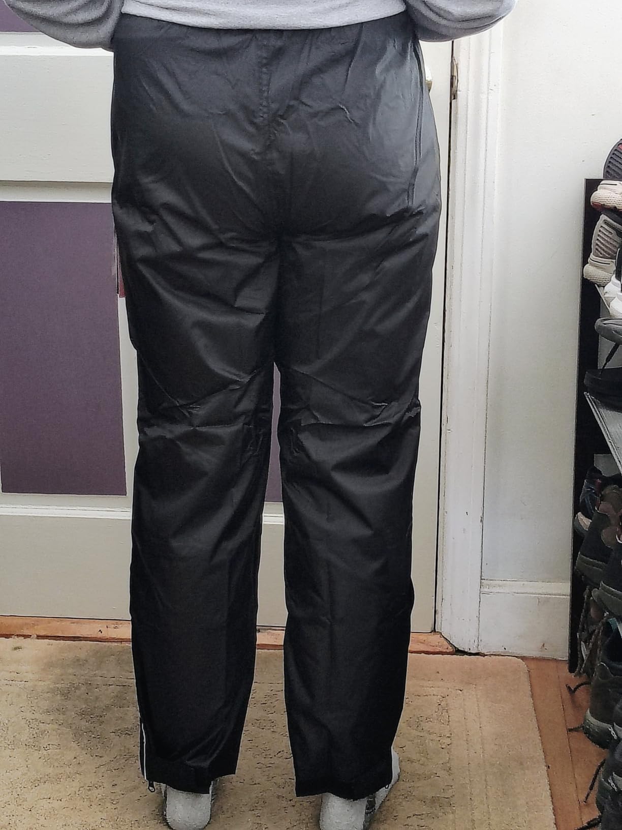 33,000ft Women's Rain Pants, Lightweight Waterproof Rain Over Pants, Windproof Hiking Pants for Outdoor, Fishing, Rainy Day - Customer Photo 1