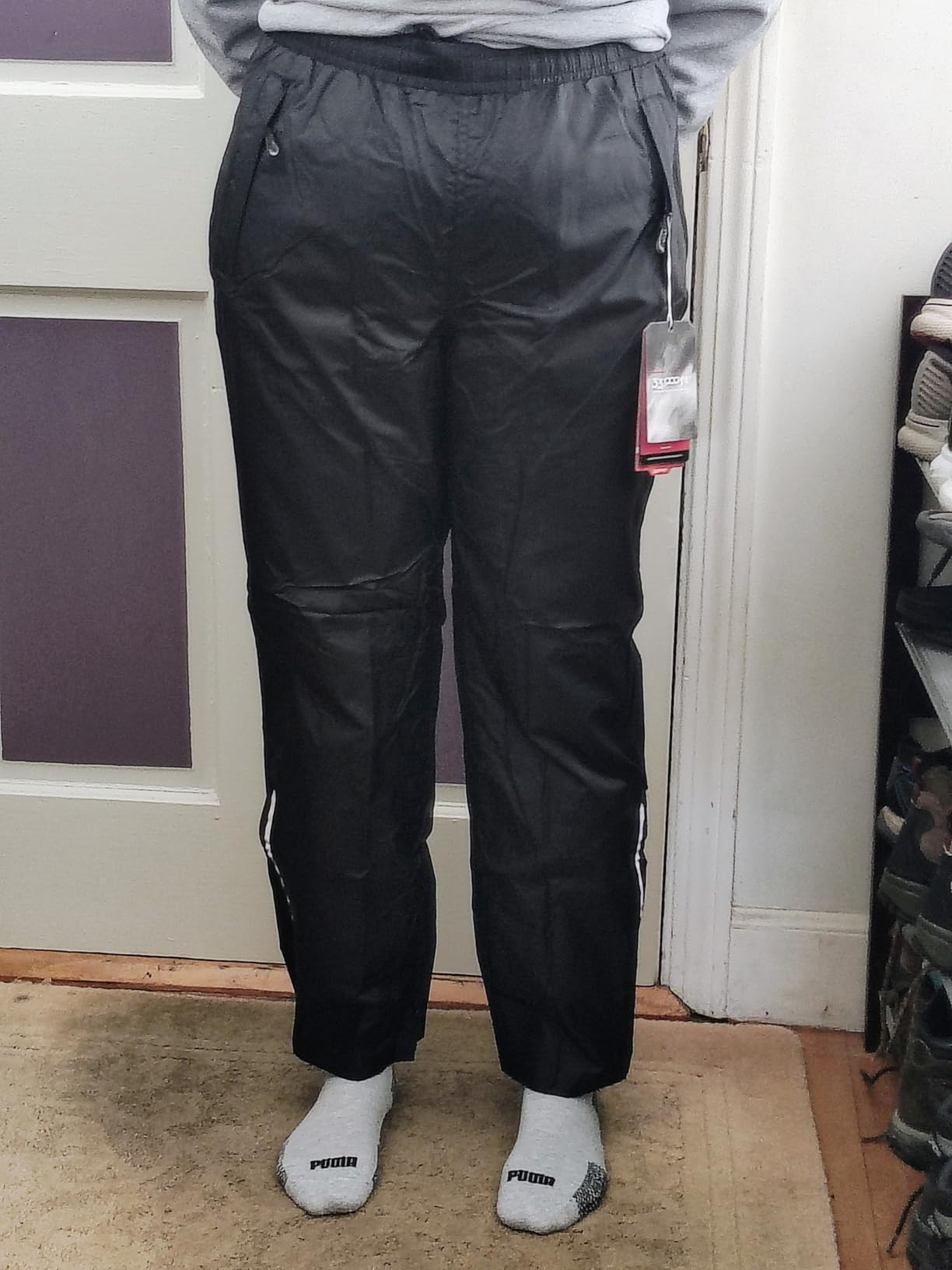 33,000ft Women's Rain Pants, Lightweight Waterproof Rain Over Pants, Windproof Hiking Pants for Outdoor, Fishing, Rainy Day - Customer Photo 3