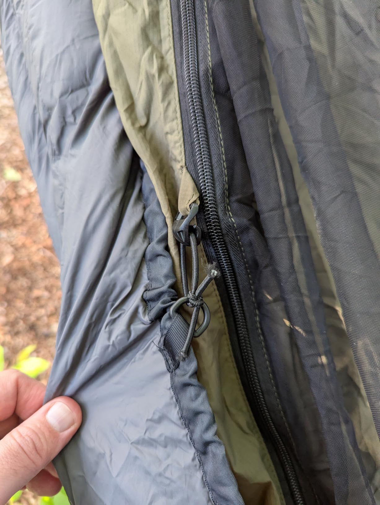 Onewind 11ft Camping Hammock with Mosquito Net and Structure Ridgeline, Lightweight Portable Hammock with 12ft Tree Straps Ideal for Outdoor Hiking Backpacking, OD Green - Customer Photo 2