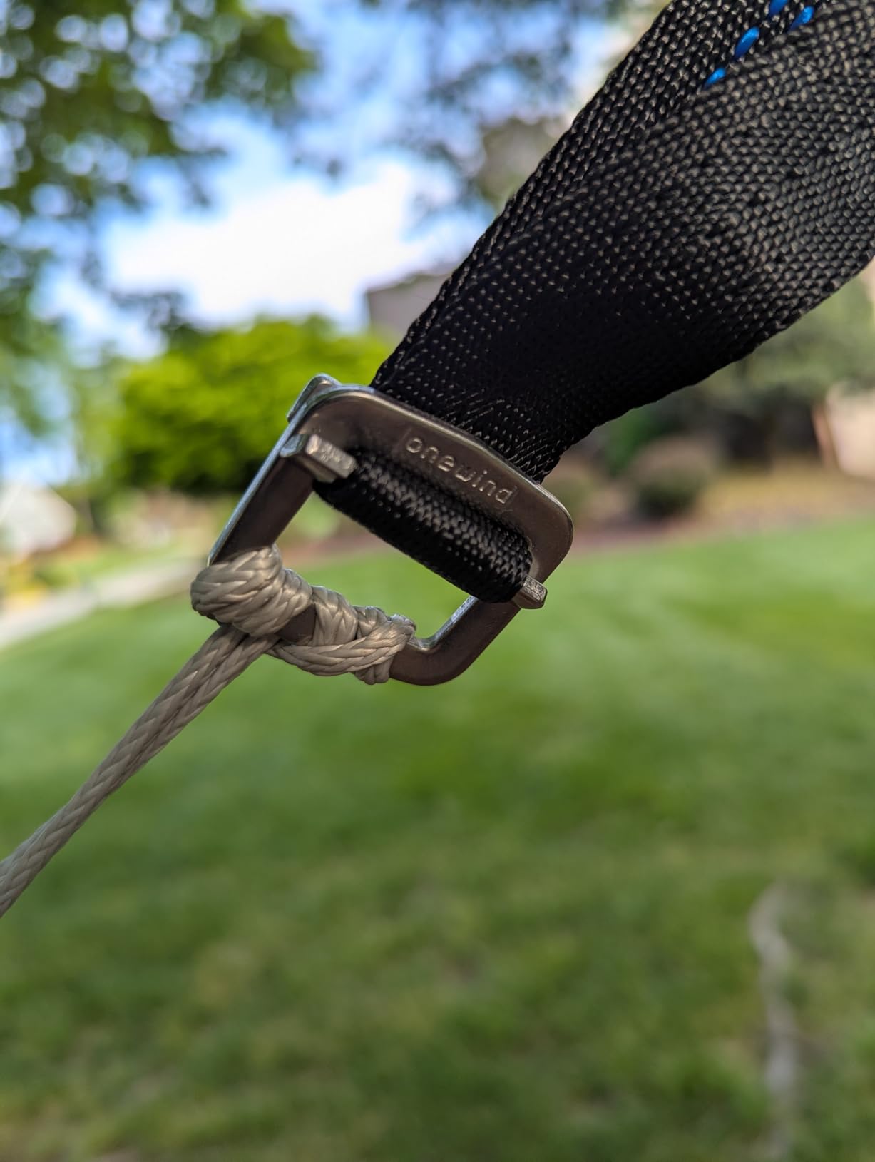 Onewind 11ft Camping Hammock with Mosquito Net and Structure Ridgeline, Lightweight Portable Hammock with 12ft Tree Straps Ideal for Outdoor Hiking Backpacking, OD Green - Customer Photo 4