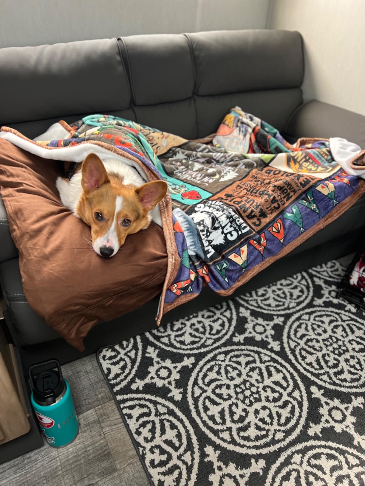 Camping Blanket Camping Lovers Gift Ideas for Men or Woman, Super Soft Throws Flannel Fleece Blankets Gifts for Camper Outdoor, Campsite Outdoors RV Travel Hiking Bed Sofa Couch 60