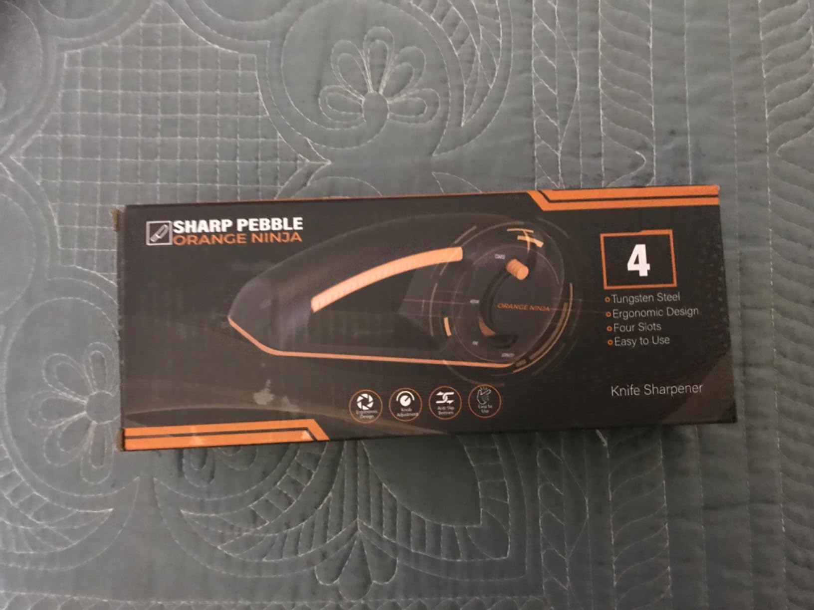 Orange Ninja 4-Stage Knife Sharpener & Serrated Knife Sharpener– Repairs, Sharpens & Polishes Blades with Ergonomic Non-Slip Grip - Customer Photo 1