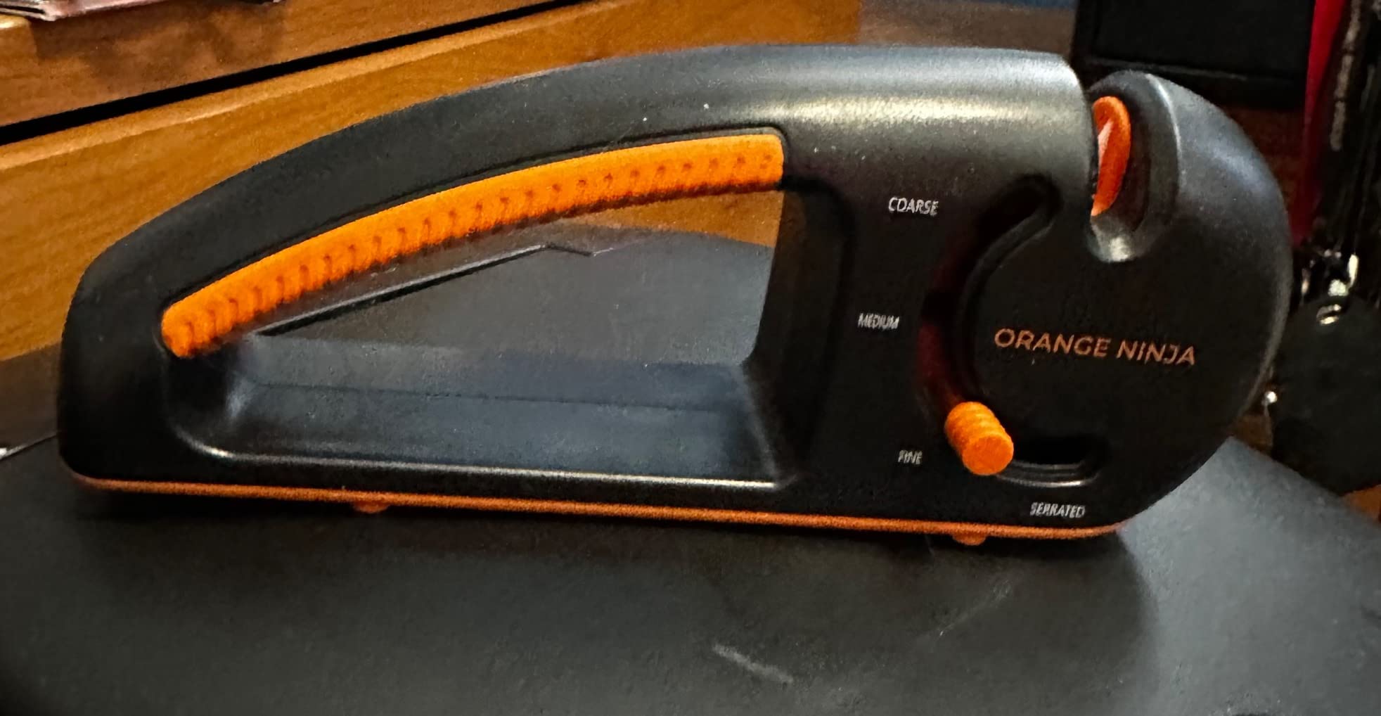 Orange Ninja 4-Stage Knife Sharpener & Serrated Knife Sharpener– Repairs, Sharpens & Polishes Blades with Ergonomic Non-Slip Grip - Customer Photo 4