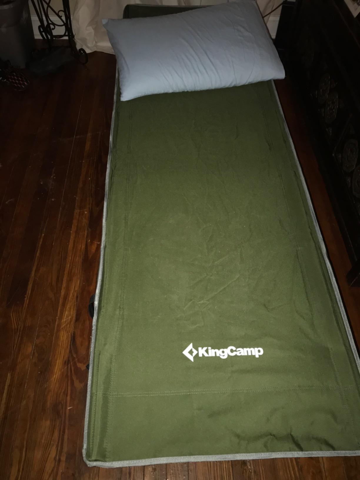 KingCamp 2 Person Queen Size Camping Cot, Folding Portable Double 550lbs Heavy Duty Oversized Large Wide XXL Foldable Sleeping Bed with Carry Bag for Two Adult Outdoor Travel Tent, Grey - Customer Photo 3