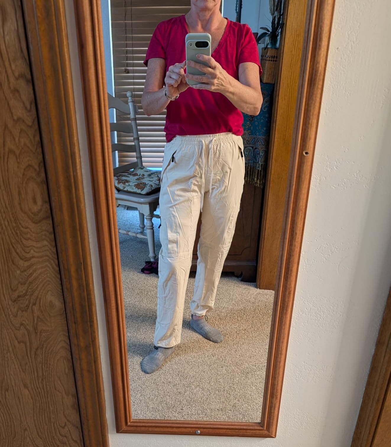 Womens Hiking Pants Quick Dry UPF 50 Lightweight Travel Golf Cargo Safari Pants Zipper Pockets - Customer Photo 1