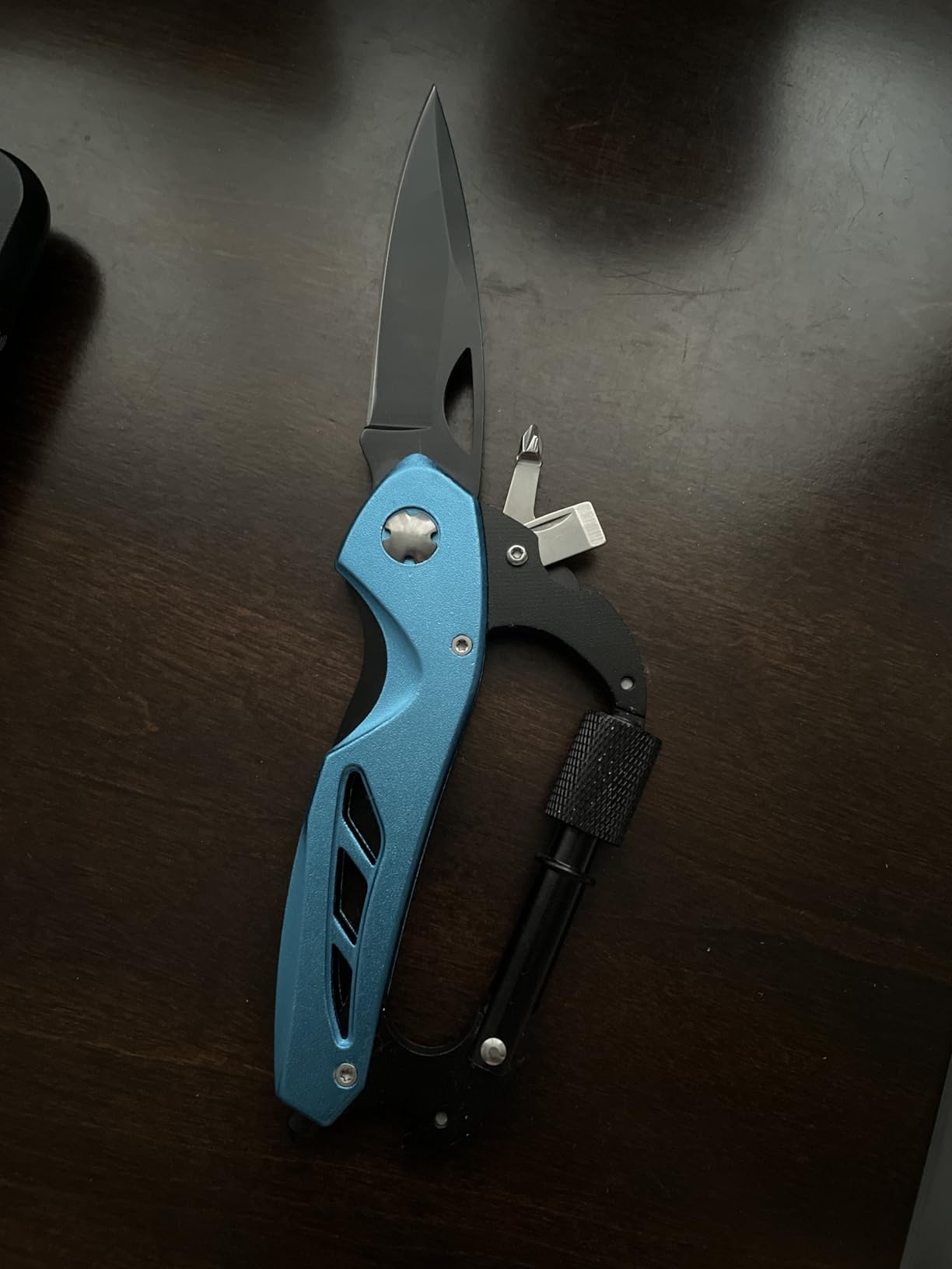 Multitool Carabiner with Pocket Knife, Stocking Stuffers Gifts for Men, EDC Carabiners with Folding Knives, Bottle Opener, Window Breaker and Screwdriver, Survival Gear for Camping Hiking - Customer Photo 5