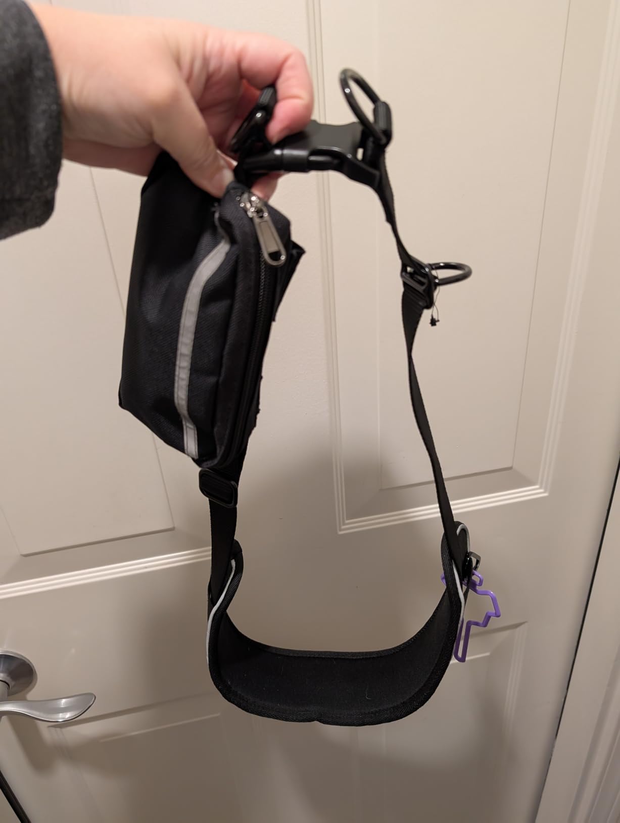 Tuff Pupper Heavy Duty Hands Free Dog Leash | One Large Dog Up to 125 lbs | Comfortable Shock Absorbing Bungee | Reflective Padded Handles | Lumbar Waist Belt 26-38