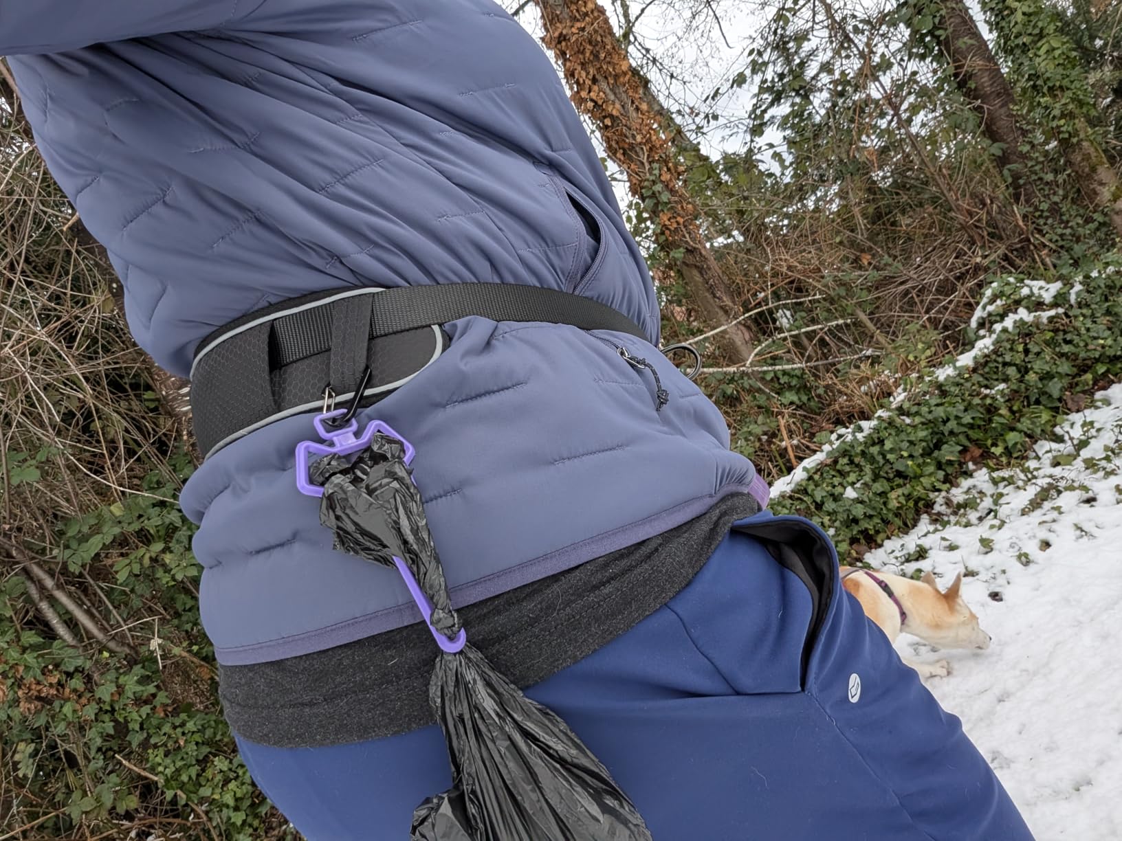 Tuff Pupper Heavy Duty Hands Free Dog Leash | One Large Dog Up to 125 lbs | Comfortable Shock Absorbing Bungee | Reflective Padded Handles | Lumbar Waist Belt 26-38