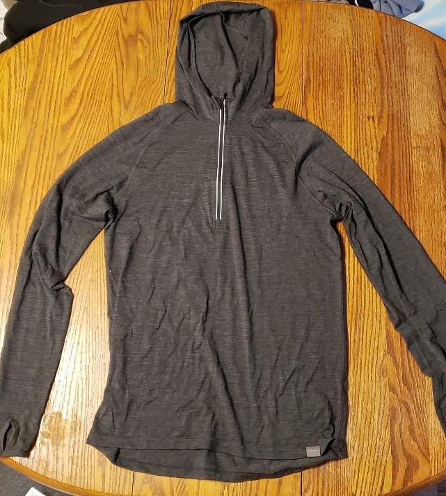 MERIWOOL Men's Base Layer Hoodie Lightweight Merino Wool Long Sleeve Thermal - Customer Photo 2