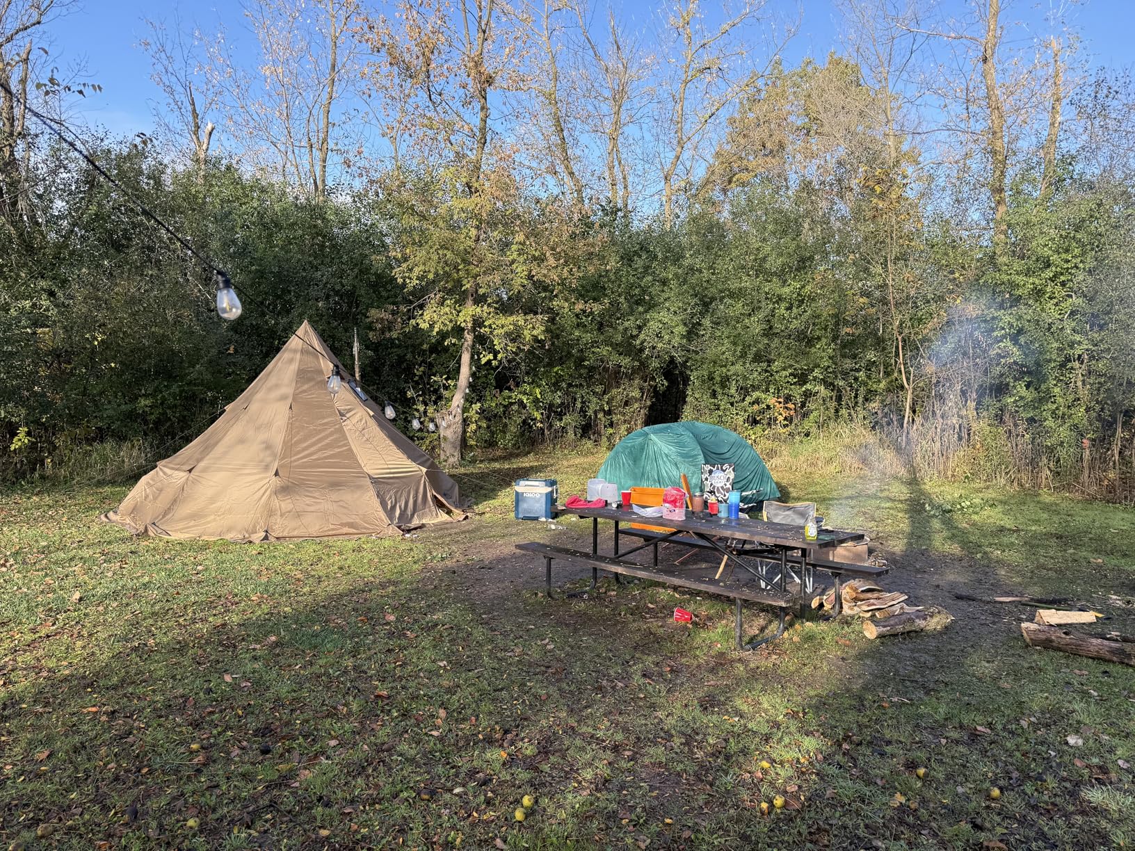 Preself 4~6 Person Tipi Hot Tent T3 XL with Screen Window, Height 8' 6