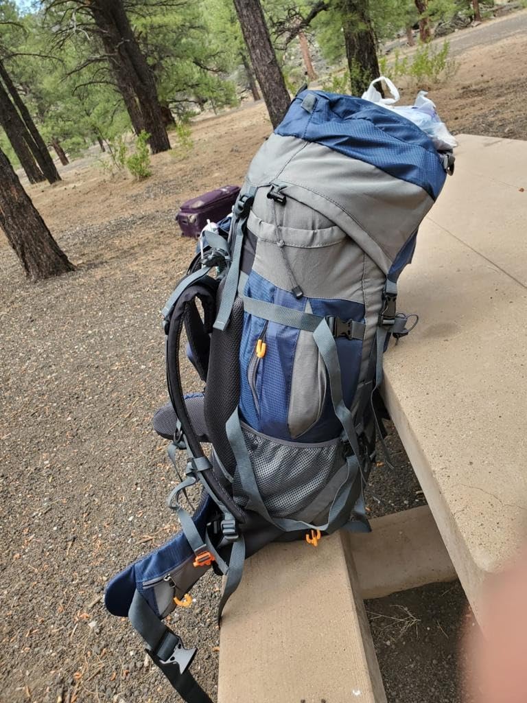 Night Cat Hiking Backpacks 70L Camping Backpacking Packs for Men Women Lightweight Outdoor for Mountaineering Traveling, No Internal Frame - Customer Photo 3