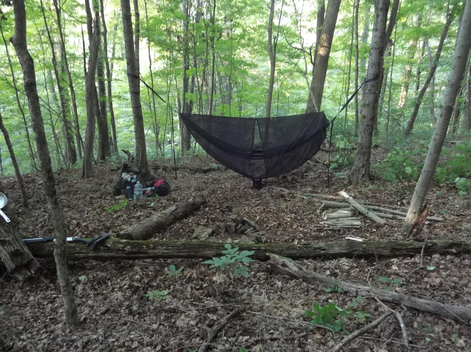 ENO TravelNest Hammock & Straps Combo - Portable Hiking and Camping Hammock with Straps Included - Travel Hammock for Camping, Hiking, Backpacking, a Festival, or The Beach - Moss - Customer Photo 1