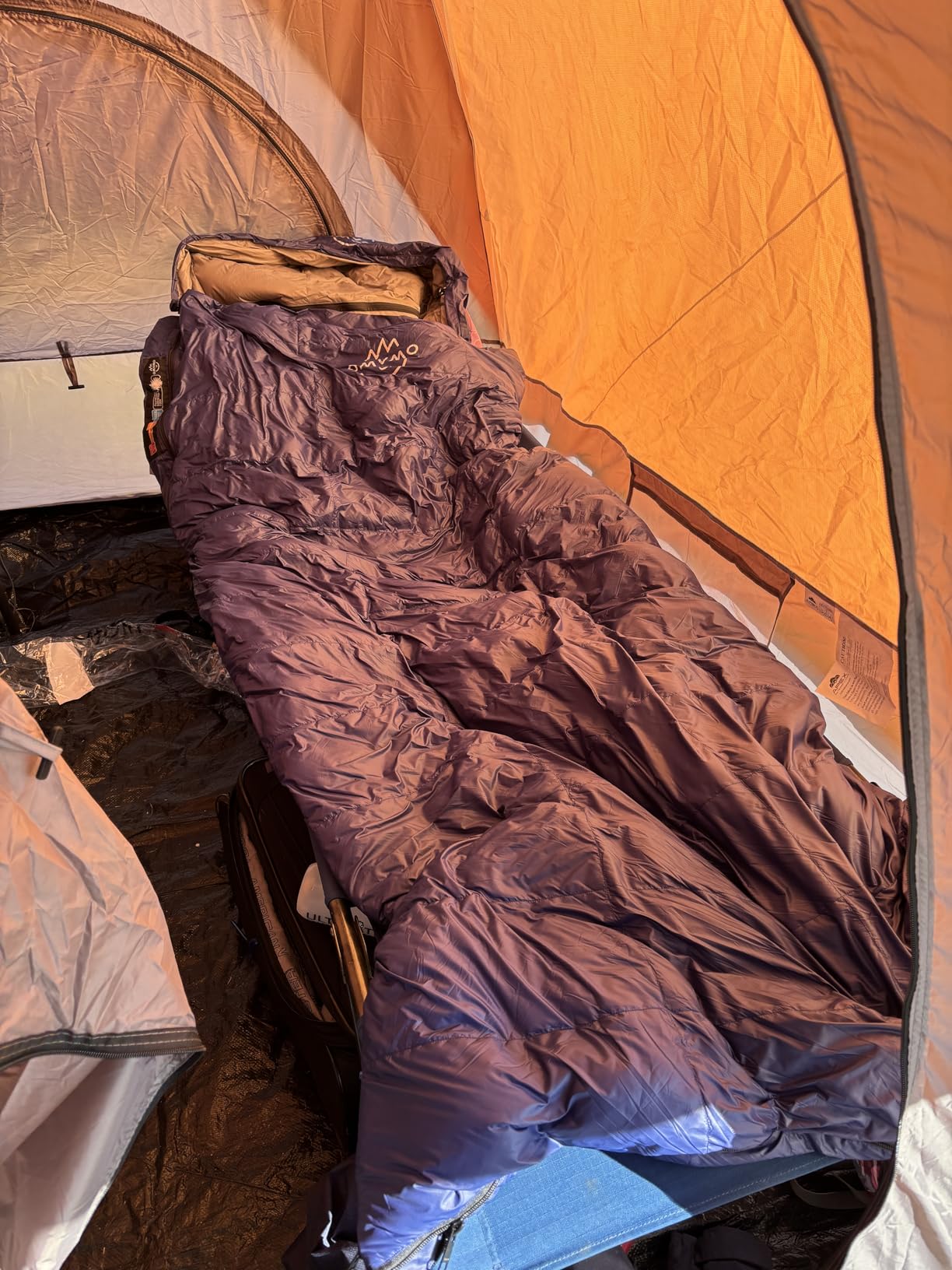 0 20 Degrees F Down Sleeping Bag for Adults,4 Season Cold Weather Rectangle Wearable Down Sleeping Bag for Camping Hiking,Can be Used as Blanket Quilt or Cloak,with Mesh Sack Buckle Strap - Customer Photo 1