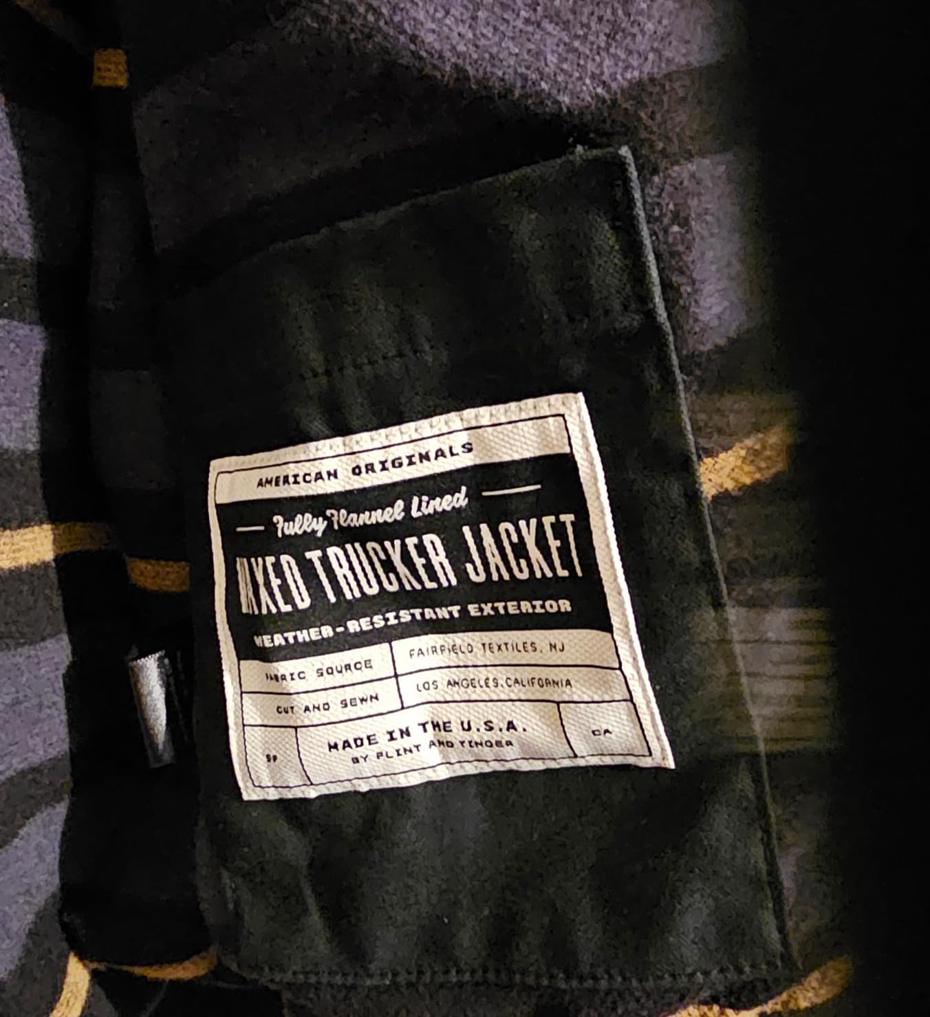 Huckberry Flint and Tinder Men's Flannel-Lined Waxed Trucker Jacket, Water & Weather Resistant Mens Jacket - Customer Photo 5