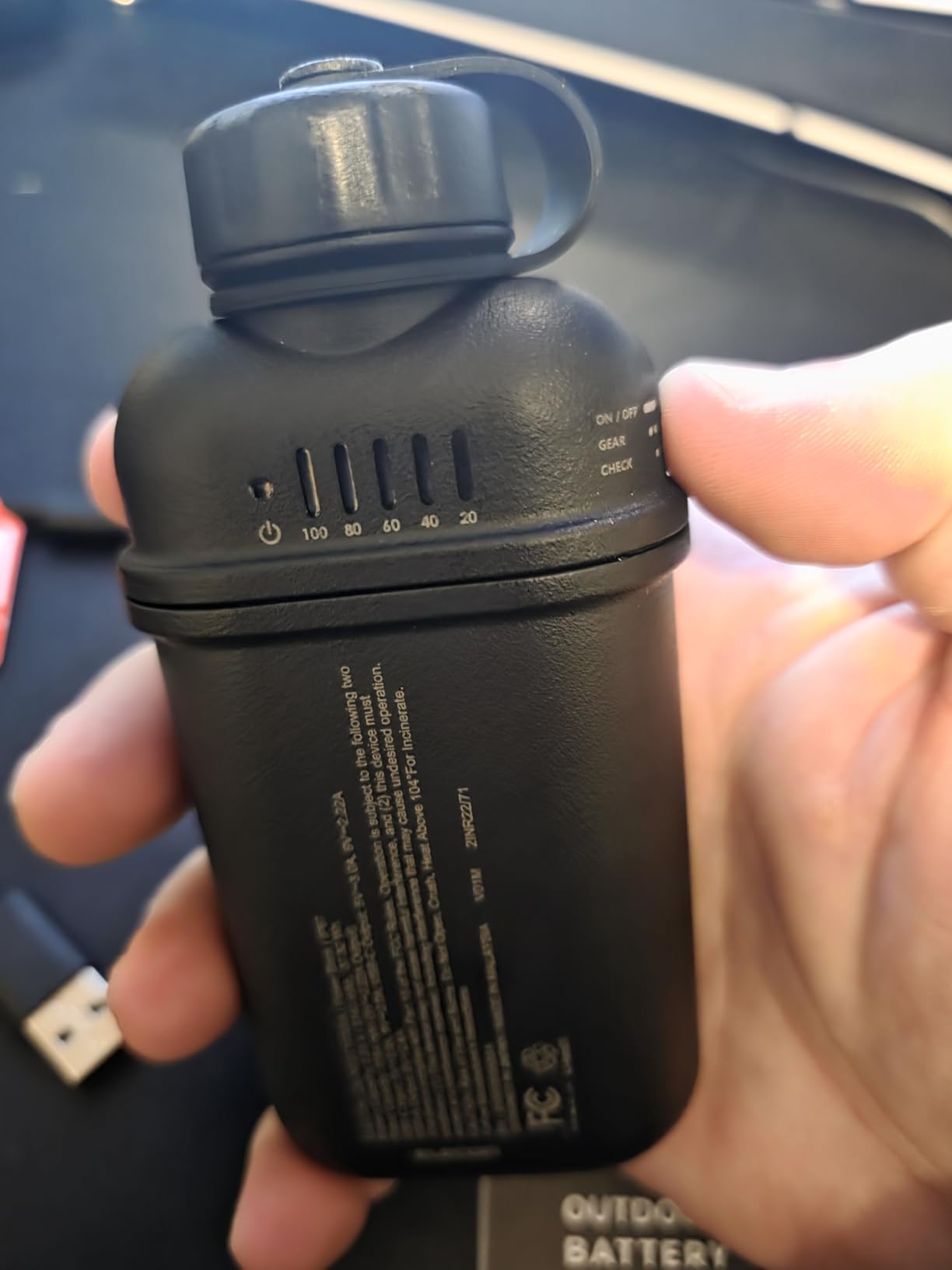 NESTOUT 10000mAh Rugged Power Bank, Outdoor Battery Pack, 20W USB C Fast Charging PD, Waterproof IP67, Shockproof Military Grade, Tactical EDC Gear, Camping, Hiking, Hunting, Survival (Black) - Customer Photo 1