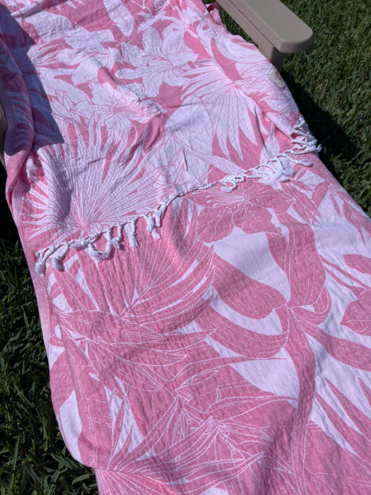 Nova Blue Surf Poncho – Large Changing Towel (33 x 37) – 100% Cotton Hooded Towel Adult for Surf Beach Pool and Swim (Multi tie-dye) - Customer Photo 2