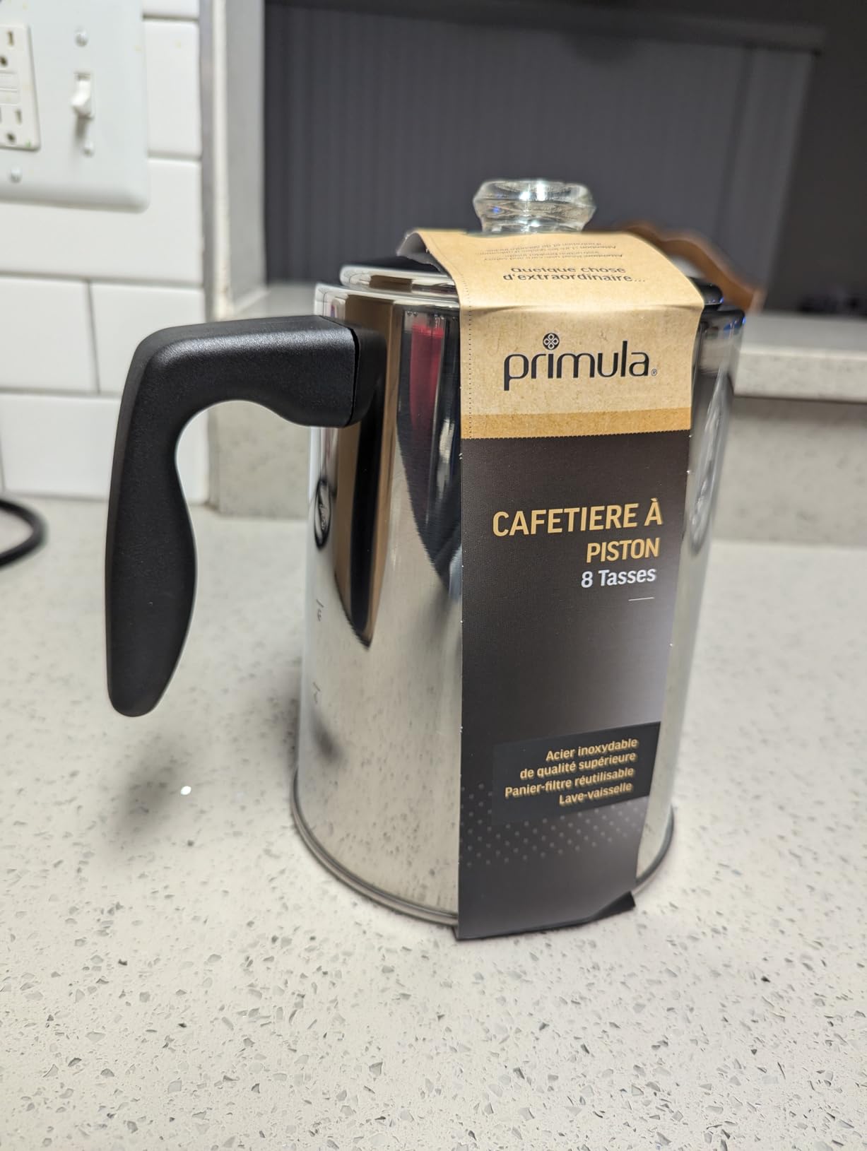 Primula Stovetop Coffee Percolator, Premium Stainless Steel Coffee Maker with Reusable Filter Basket, Non-Drip Spout, Glass Knob Brew Indicator and Heat Resistant Handle, Dishwasher Safe, 8 Cup - Customer Photo 1