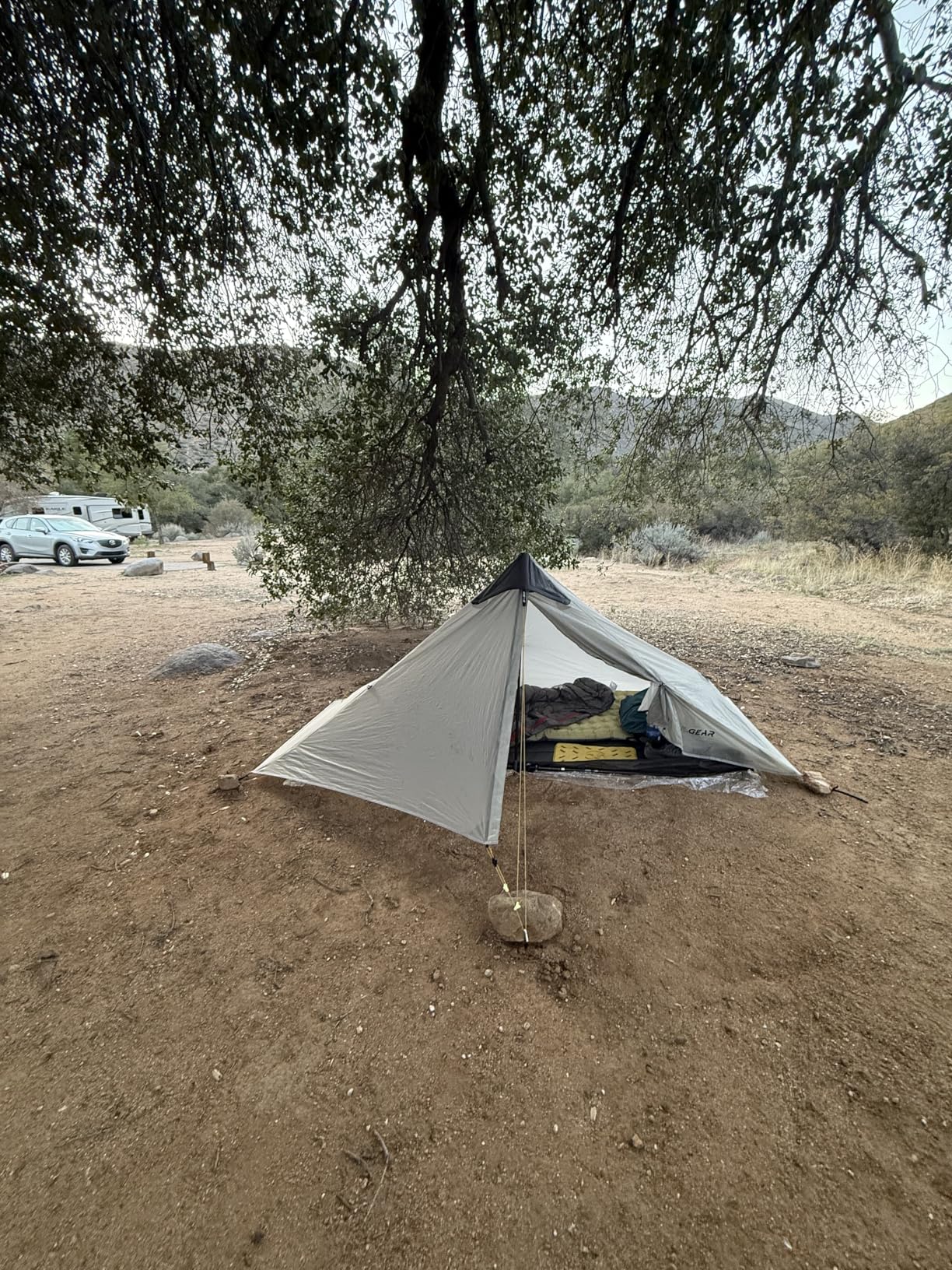 3F UL Gear Lanshan1 Ultralight Tent 3/4 Season Portable Backpacking Tent for 1-Person 15D Silicon Coated Waterproof Poleless Double Layer Tent for Camping, Climbing, Hiking - Customer Photo 2