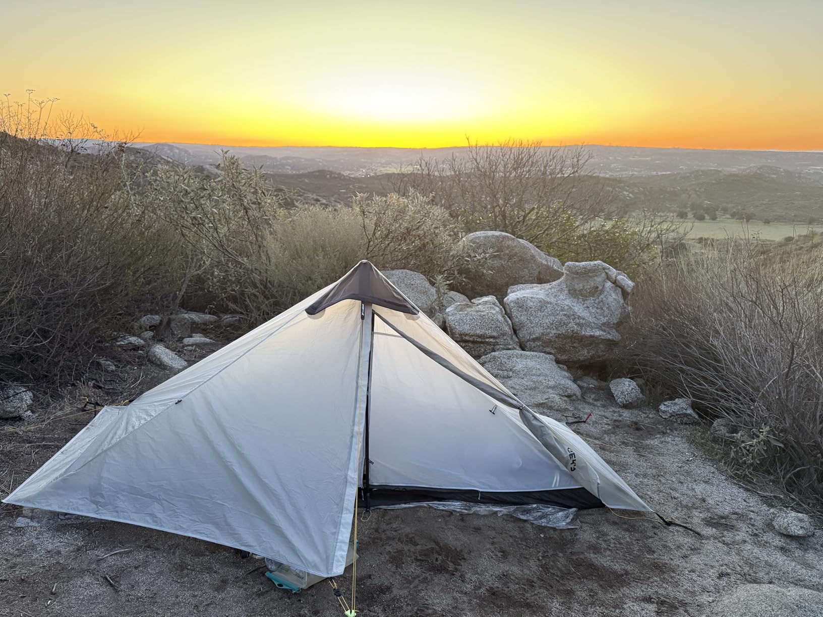 3F UL Gear Lanshan1 Ultralight Tent 3/4 Season Portable Backpacking Tent for 1-Person 15D Silicon Coated Waterproof Poleless Double Layer Tent for Camping, Climbing, Hiking - Customer Photo 3