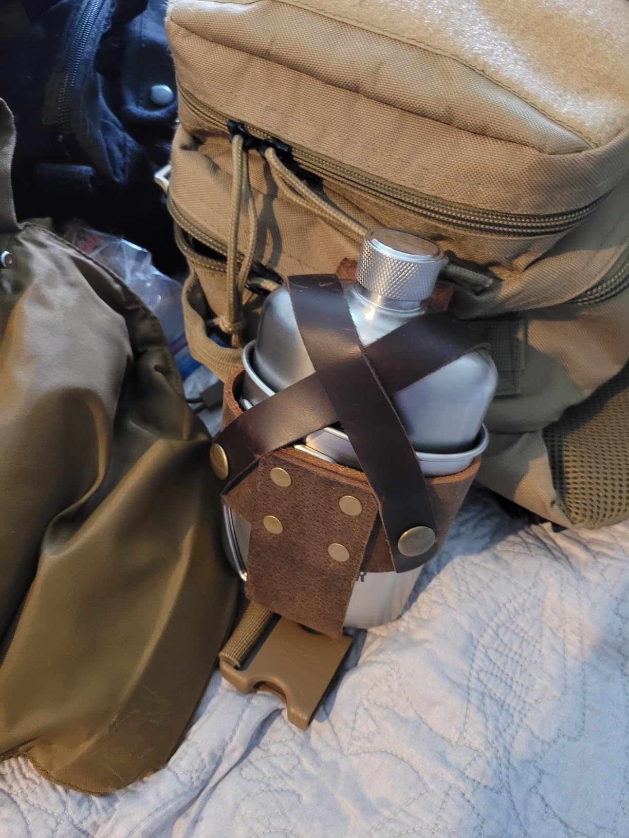 The Pathfinder School Stainless Steel Nesting Cup & M34 Scout Canteen - Survival Gear and Supplies - Bushcraft Gear Camping Essentials - Hiking Water Bottle - Camping Canteen- Backpacking Kit - Customer Photo 3