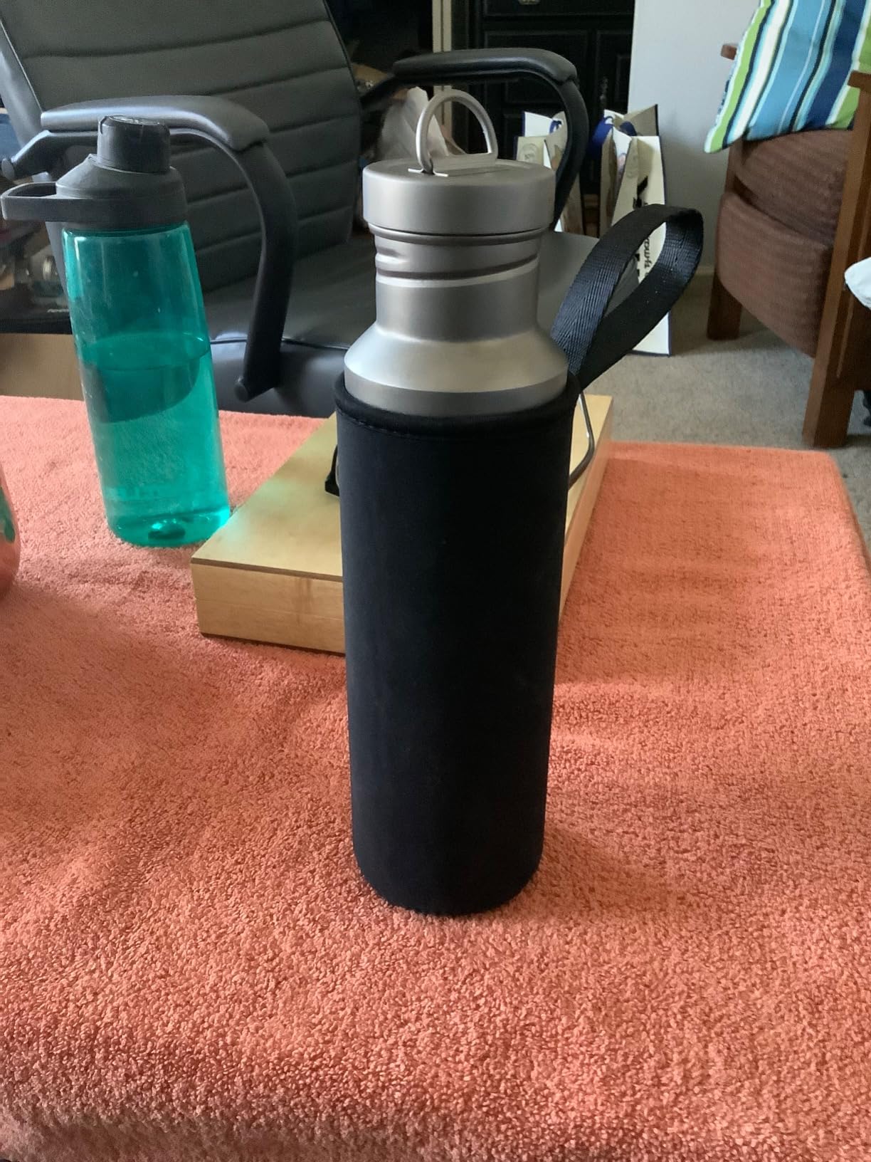 Boundless Voyage Titanium Water Bottle with Lid Wide Mouth Leak-Proof Reusable Sport Drinking Bottle for Camping Hiking Climbing Running Tea Coffee (750ml) - Customer Photo 2