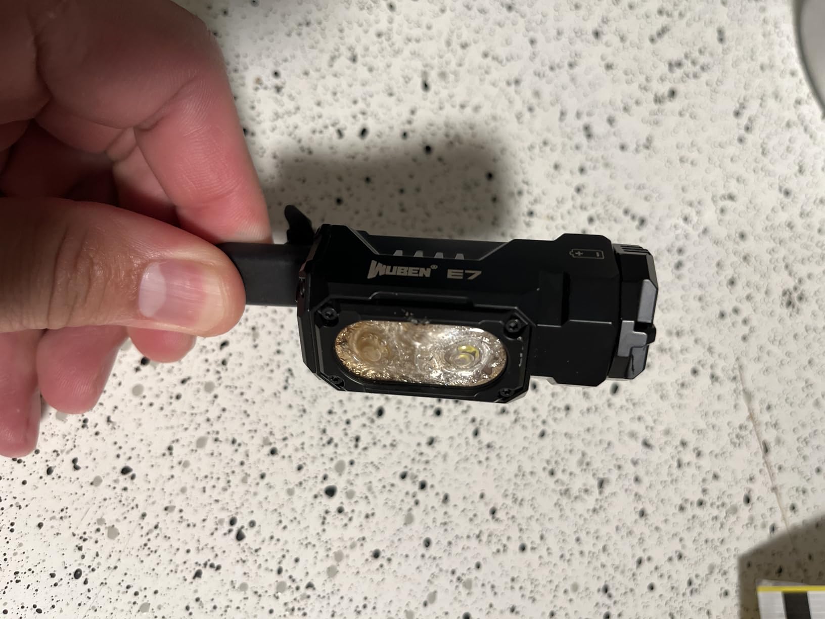 WUBEN E7 Adjustable Headlamp Bracket, Black Headlamp Strap, LED Headlamp Hand Strap for Rechargeable Headlamp Flashlight Outdoor Tools for Outdoor Activities Camping, Hiking, Fishing, Walking, etc. - Customer Photo 1