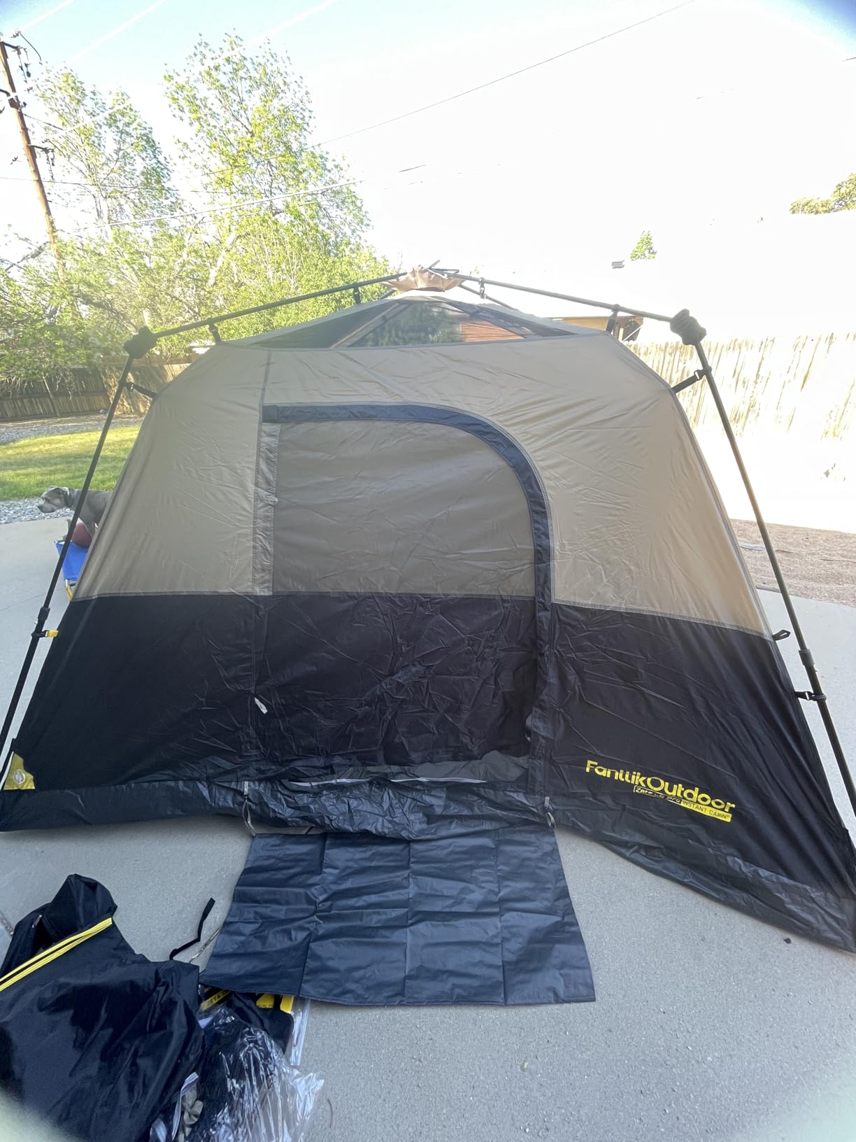 FanttikOutdoor Camping Tent 4/6/8/10 Person Instant Cabin Tent Setup in 60 Seconds with Rainfly & Windproof Portable with Carry Bag for Family Camping & Hiking - Customer Photo 2