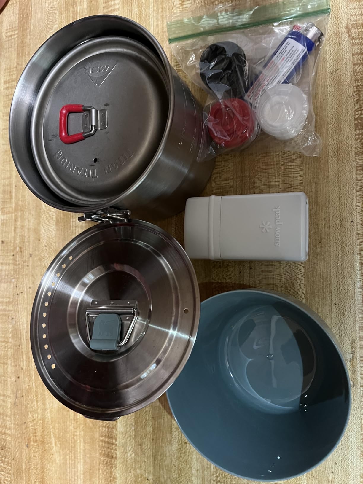 Stanley Wildfare Go Two Bowl Mess Kit | 8pc Portable Pot & Cookware Set | 1.25qt Stainless Steel Pot w/Locking Handle, Lid, 2 Bowls & Sporks - Customer Photo 1