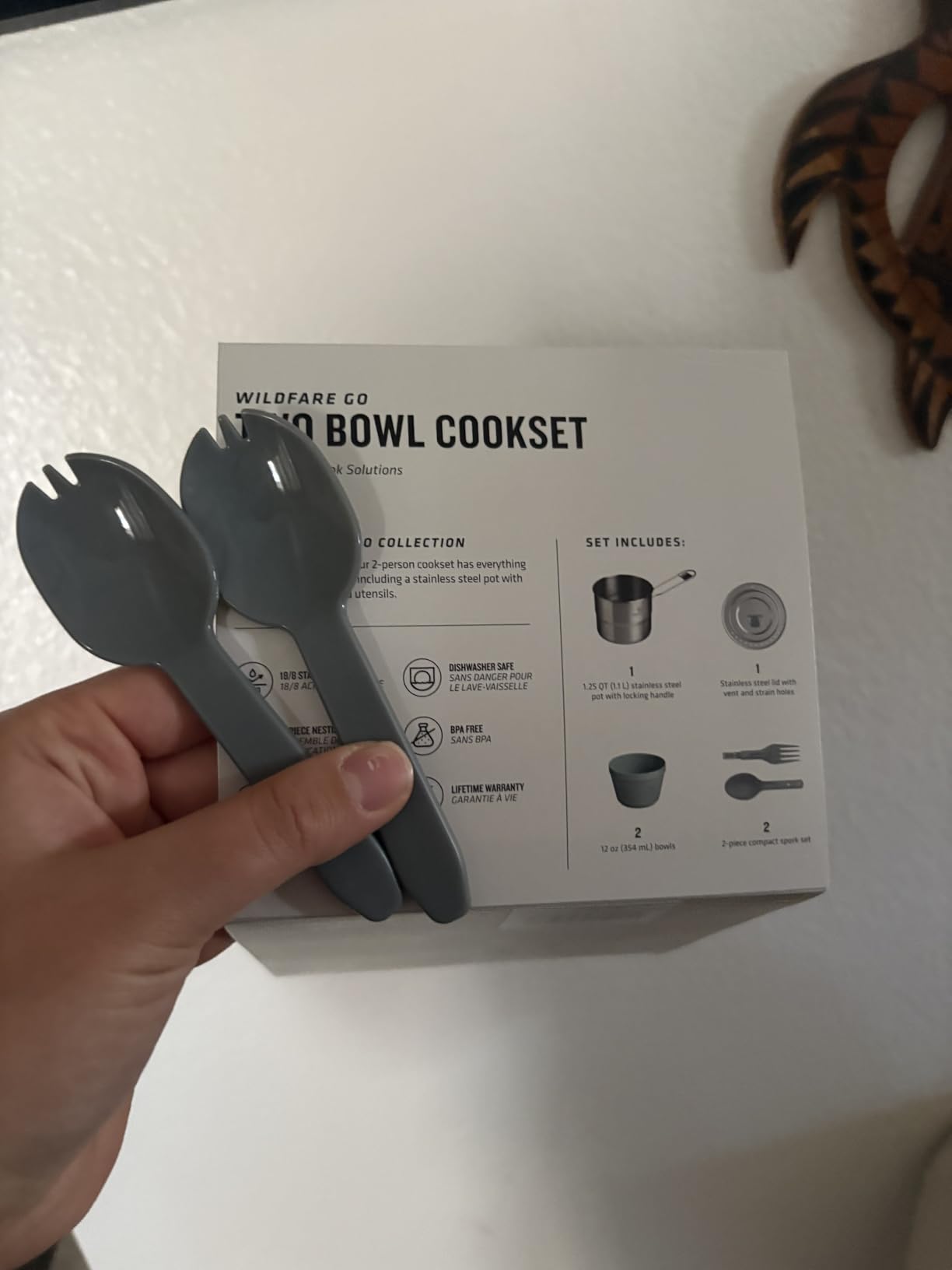 Stanley Wildfare Go Two Bowl Mess Kit | 8pc Portable Pot & Cookware Set | 1.25qt Stainless Steel Pot w/Locking Handle, Lid, 2 Bowls & Sporks - Customer Photo 3