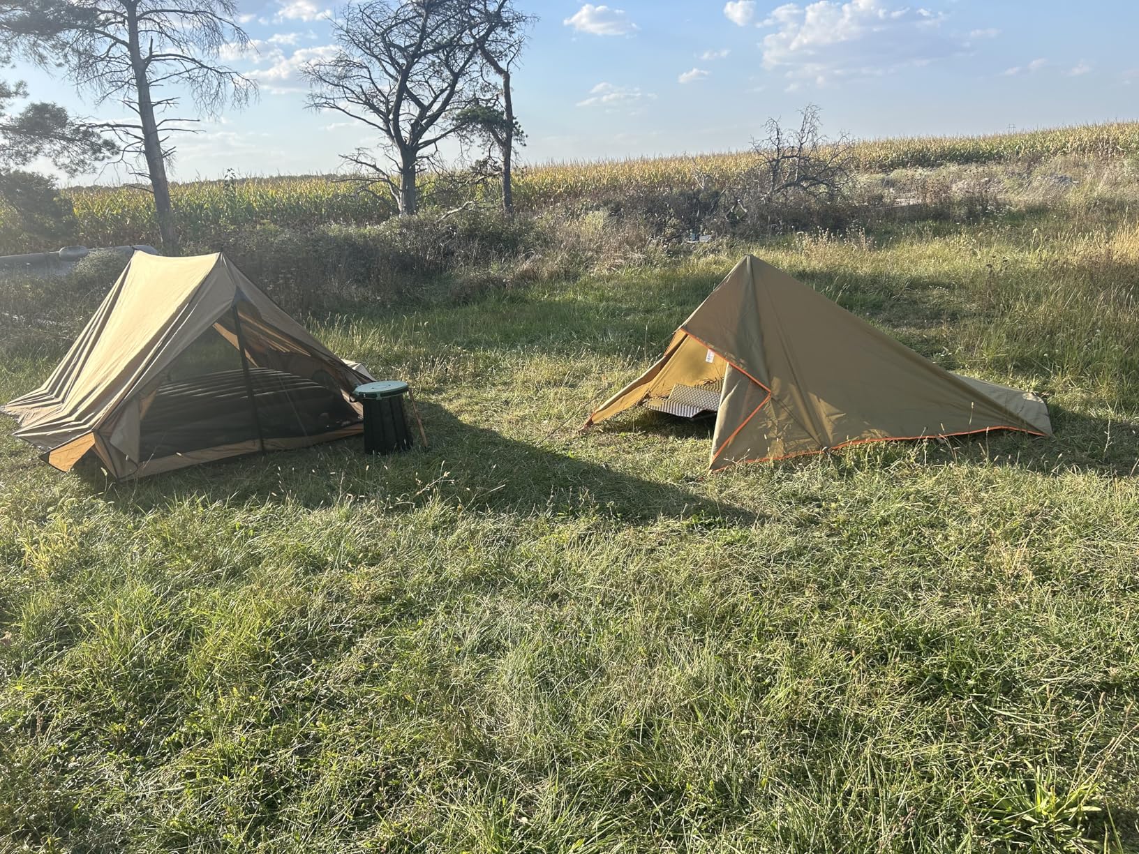 POMOLY Camping Hot Tent Cabin Tent, Chalet 70 Series Portable Wall Tents with Stove Jack and Two Poles for 2-3 Person Hiking, Backpacking - Customer Photo 1