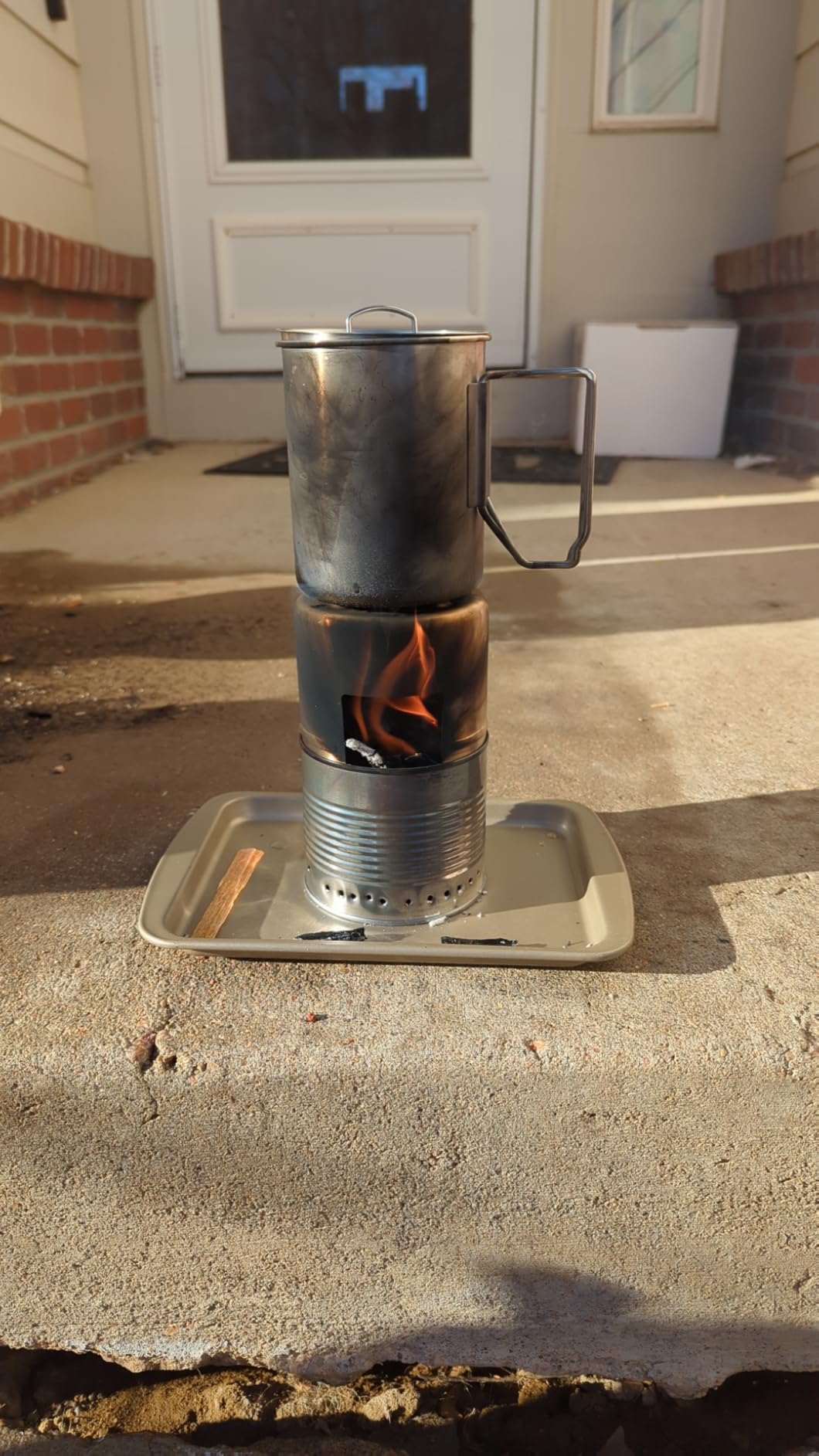 The Pathfinder School Stainless Steel 32oz Water Bottle, Cup with Bat Wing Handles, and Stove Set - Customer Photo 2