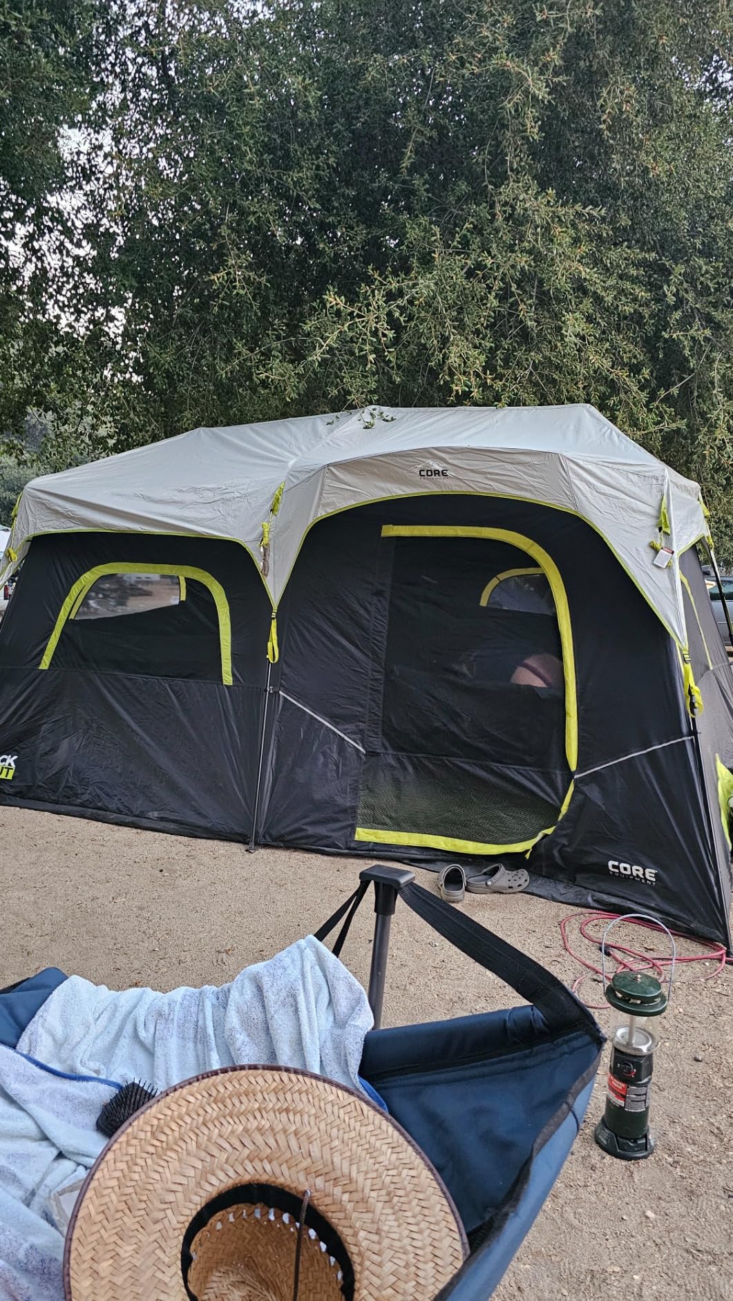 CORE Blackout Instant Cabin Tent, Large Family Pop Up Dark Room Tent with Easy Camp Setup, Included Storage Pockets for Outdoor Camping Accessories - Customer Photo 1