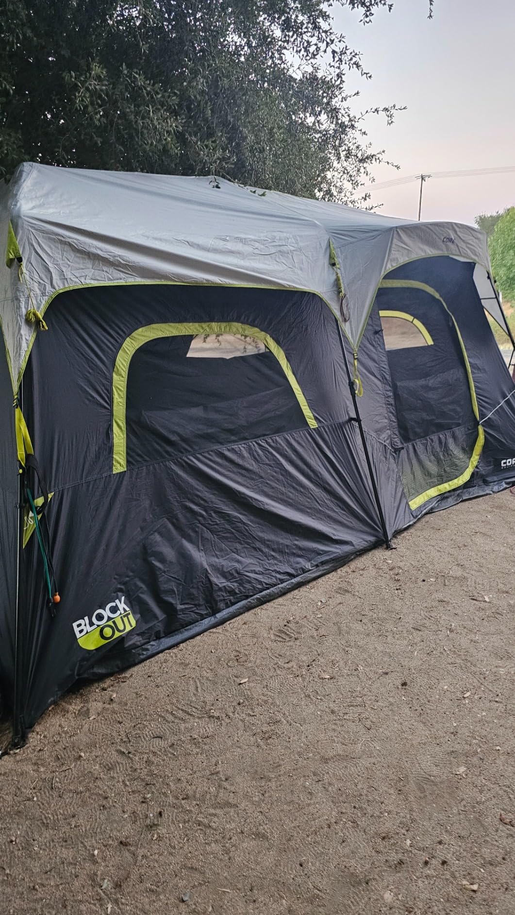CORE Blackout Instant Cabin Tent, Large Family Pop Up Dark Room Tent with Easy Camp Setup, Included Storage Pockets for Outdoor Camping Accessories - Customer Photo 2