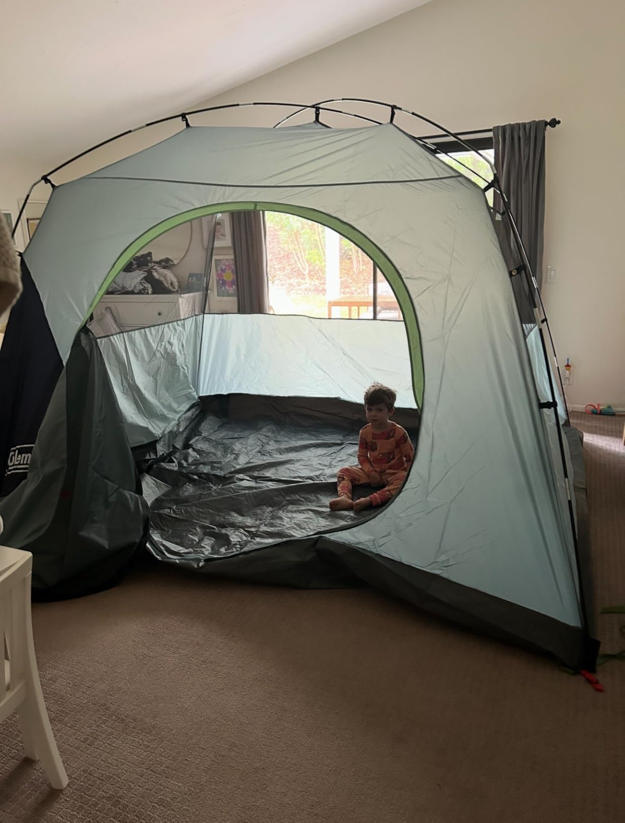 Coleman Skydome Tent with 5 Minute Setup, 2/4/6/8-Person Weatherproof Tent with Rainfly & Carry Bag, 20% More Headroom Than Traditional Canopies Customer Review Coleman Skydome Tent with 5 Minute Setup, 2/4/6/8-Person Weatherproof Tent with Rainfly & Carry Bag, 20% More Headroom Than Traditional Canopies - Customer Photo 5