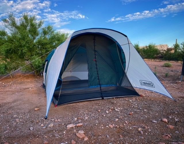 Coleman Weatherproof 4-Person Cabin Tent with Screened Porch, Screen Room Adds 35% More Space, Rainfly Included, 10-Minute Setup - Customer Photo 1