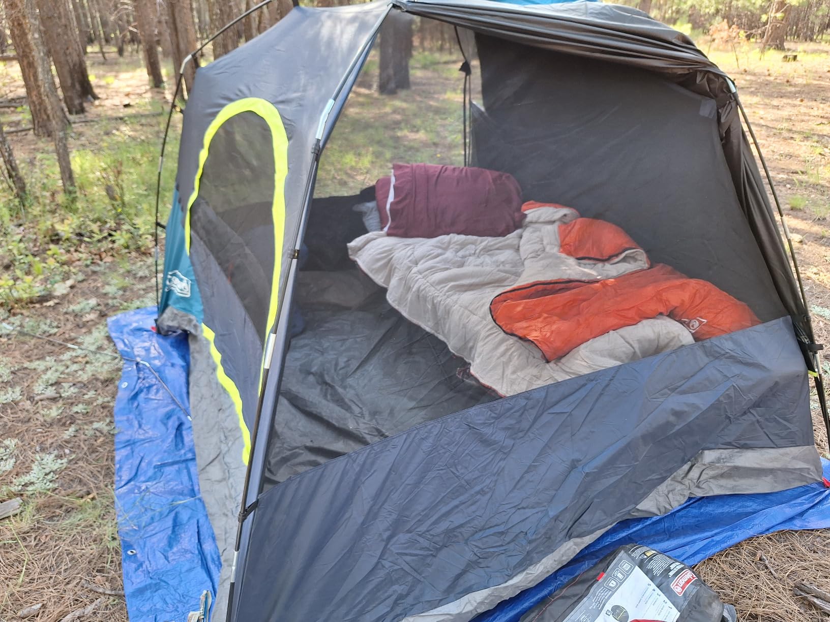 Coleman Skydome Dark Room 4/6/8/10 Person Tent with Rainfly, 5 Minute Setup, Blocks 90% of Sunlight, 20% More Headroom Than Traditional Tents - Customer Photo 2