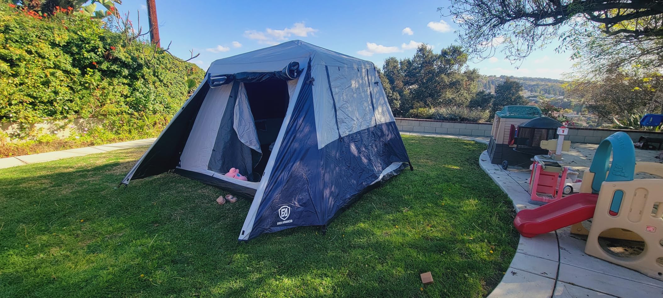 EVER ADVANCED Blackout 6 Person Camping Tent, Instant Cabin Tent for Family with Vestibule and Large Mesh Windows, 60s Easy Setup, Double Layer, Water-Resistant - Customer Photo 2