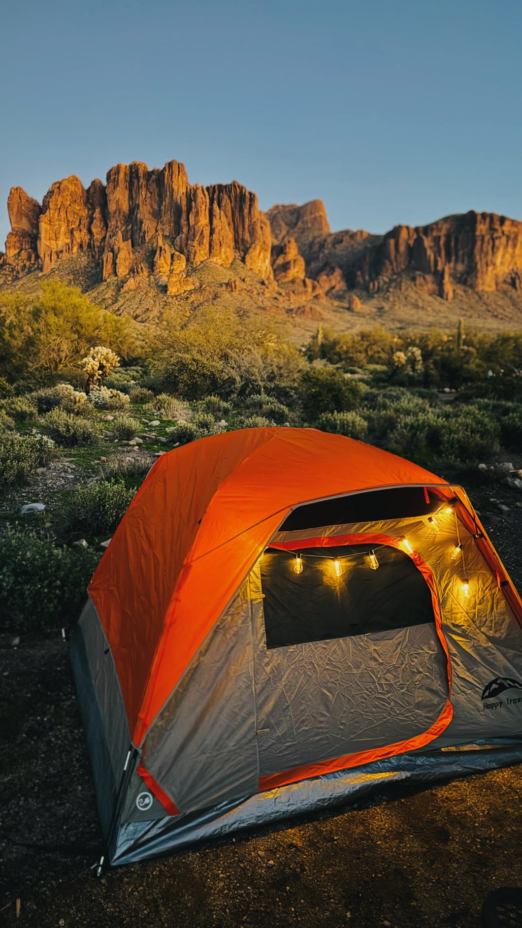 Happy Travel Camping Tent, 4/6 Person Dome Tents for Camping with Rainfly, Waterproof Clip Easy Setup Portable Family Tent with Mesh Windows, 20% More Headroom Backpacking Tents for Camping & Hiking - Customer Photo 1