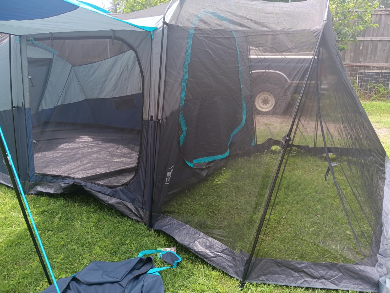 TIMBER RIDGE 8 Person Family Camping Tent with Screen Room, Double Layer Waterproof Weather Resistant Big Tunnel Tent with Rainfly Carry Bag, Large Family Tent for Outdoor Party 20ft x 8ft x 76in - Customer Photo 1