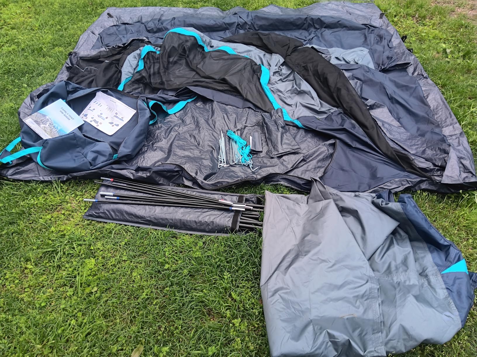 TIMBER RIDGE 8 Person Family Camping Tent with Screen Room, Double Layer Waterproof Weather Resistant Big Tunnel Tent with Rainfly Carry Bag, Large Family Tent for Outdoor Party 20ft x 8ft x 76in - Customer Photo 3