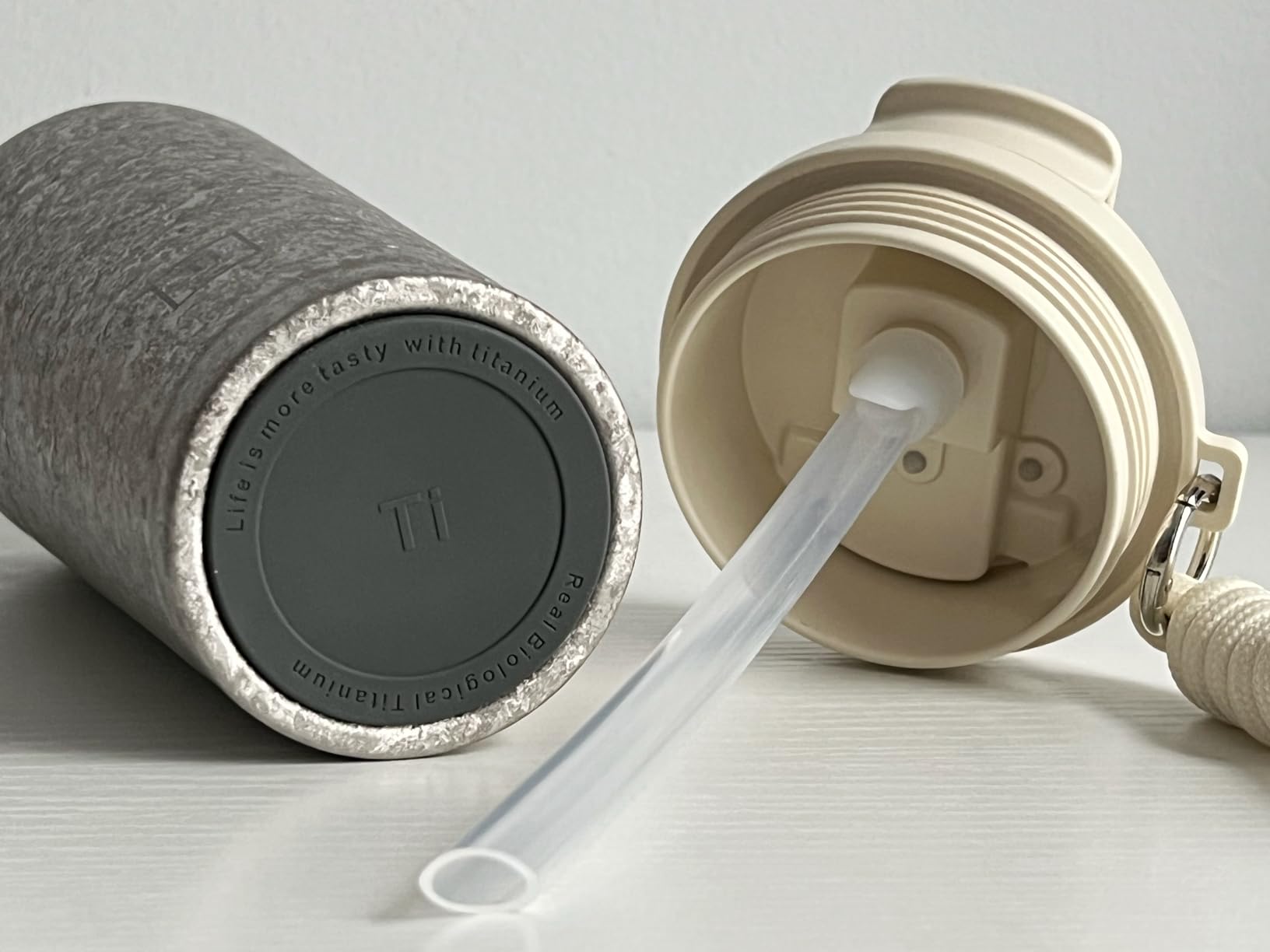 KOYASU Ti-Zero 16oz Titanium Water Bottle [Glacial Blue] - Crystal Ice Finish. Double-Wall Vacuum Insulated Sport Mug. Fits Car Cup Holder, Sweat-Proof & Leak-Proof for Road Trips - Customer Photo 1